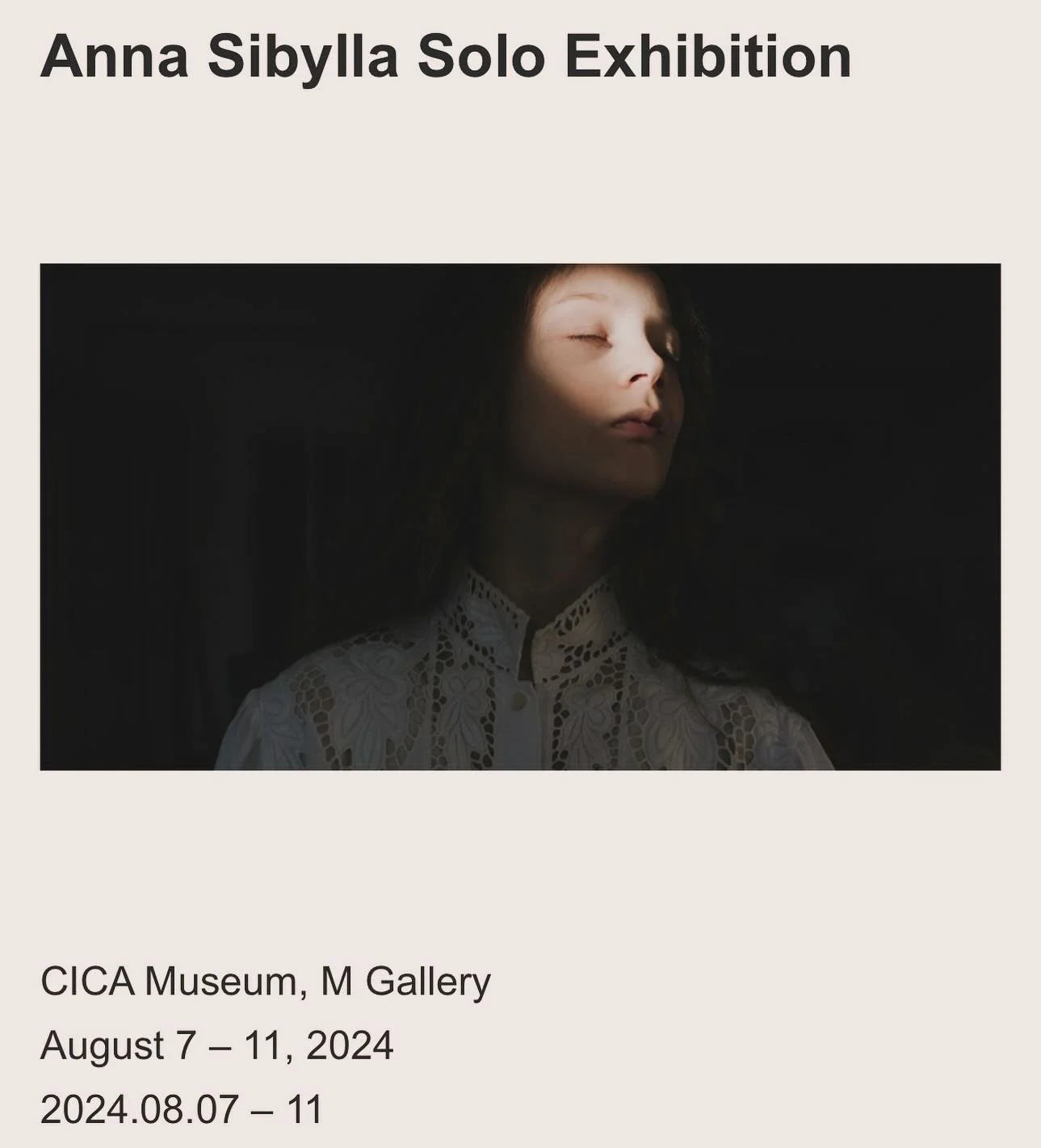 &bull; 🦋

Delighted to announce my solo exhibition at the CICA Museum in South Korea. Hope to see you there✨

photos printed by @masaprint_almere. Thank you Marcel🙏🏻

#cicamuseum #wintersleepers #annasibyllasoloexhibition #southkoreaart