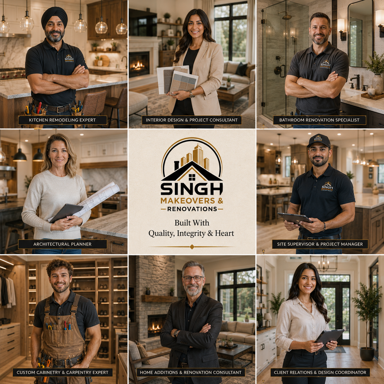 Professional renovation team at Singh Makeovers & Renovations in Palatine, Illinois
