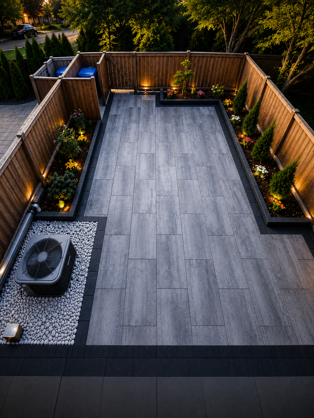 Luxury backyard renovation and outdoor living space remodeling project in Palatine, Illinois by Singh Makeovers & Renovations