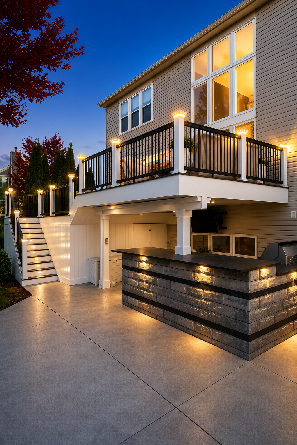 Luxury backyard upgrade and outdoor living space renovation in Palatine, Illinois by Singh Makeovers & Renovations