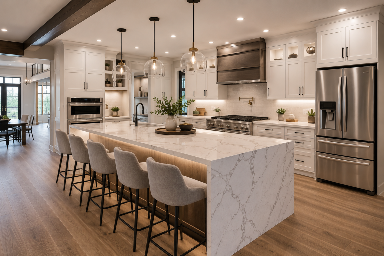 Modern luxury kitchen remodeling project in Palatine, Illinois