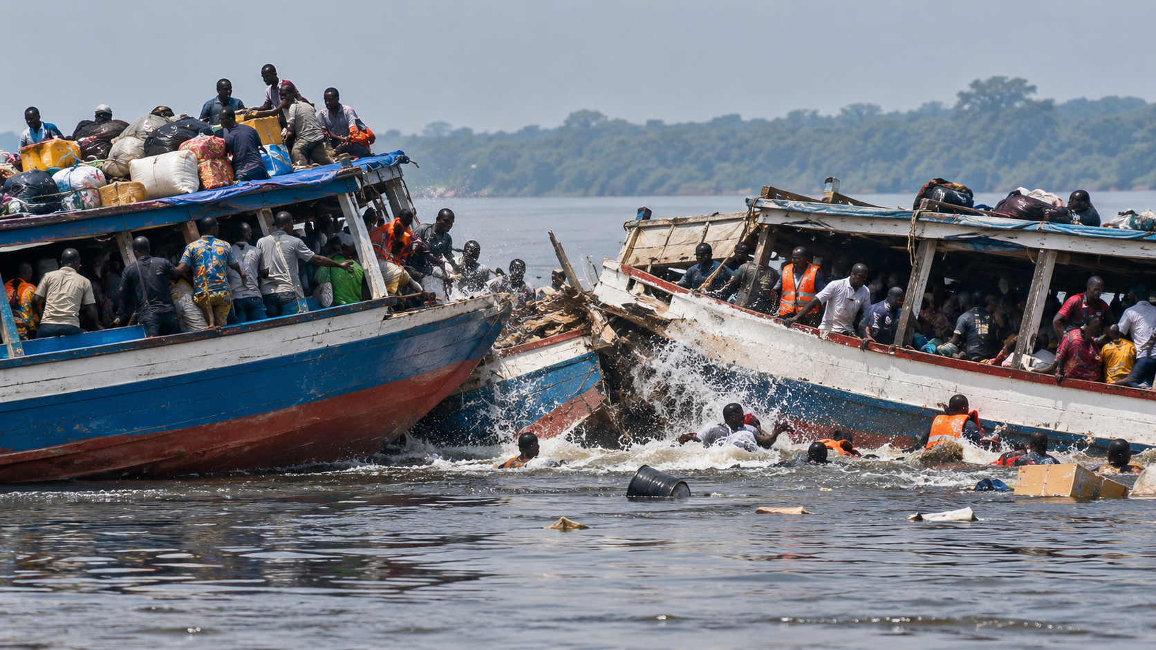 RDC : au moins 30 morts après une collision entre deux embarcations sur le fleuve Congo
