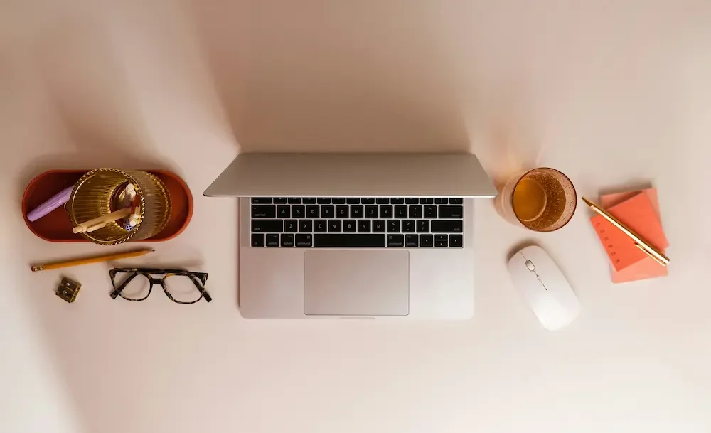 Laptop ready for an online therapy session.