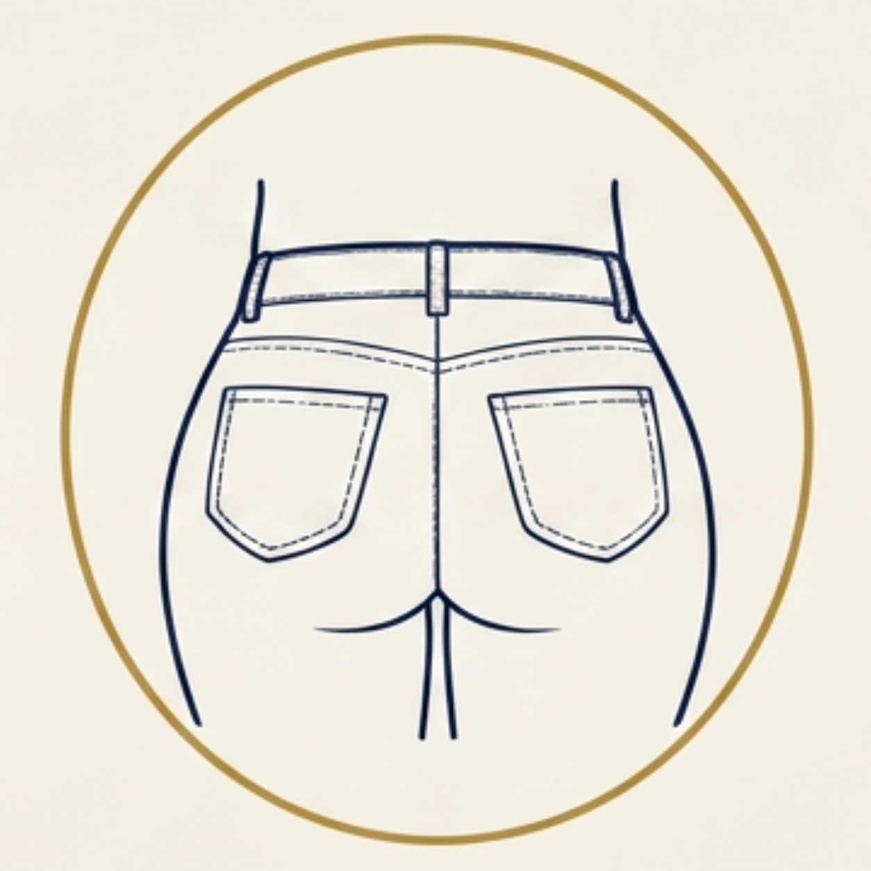 Icon representing the back view of a pair of jeans.
