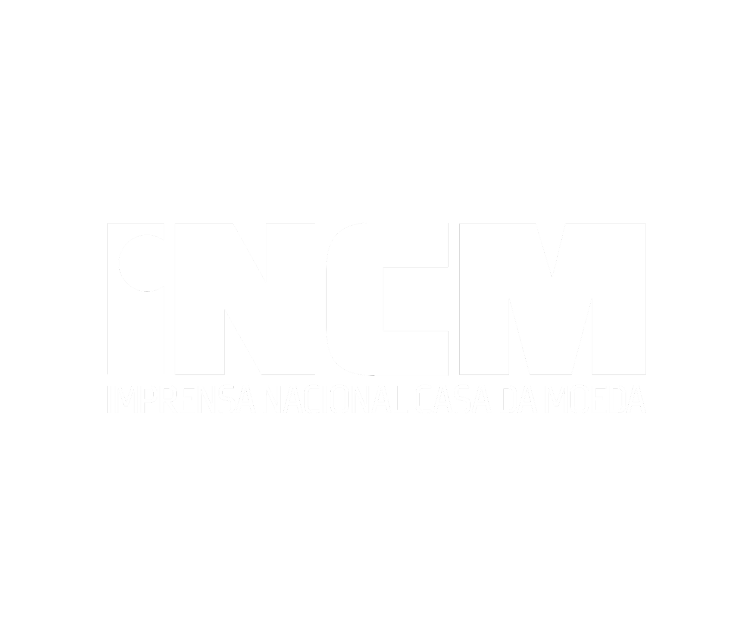Black background with white text in Spanish that reads, "IMPRENSA NACIONAL CASA DE LA MONEDA".