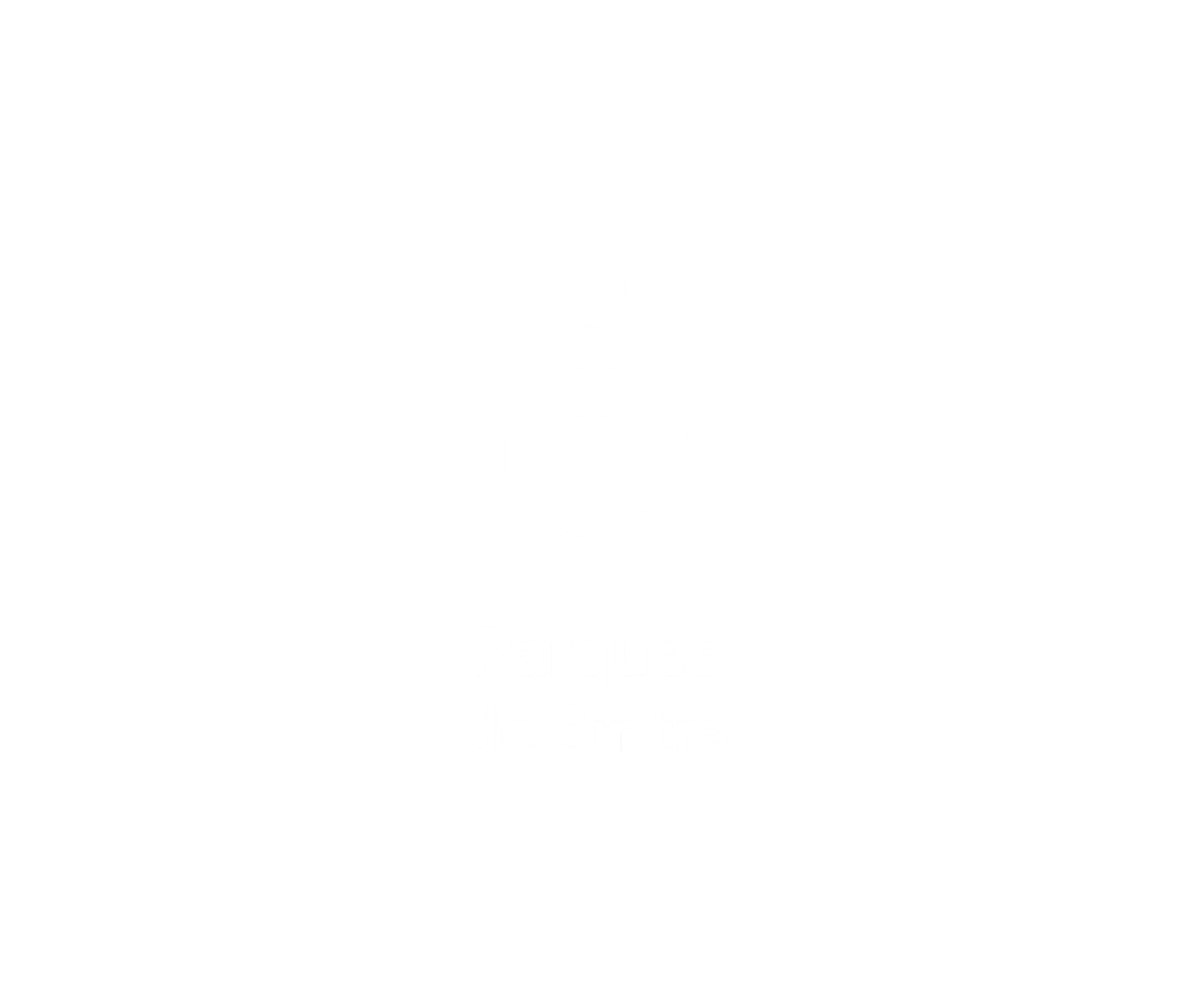 Logo for Parque das Sintra with stylized white text on a black background.