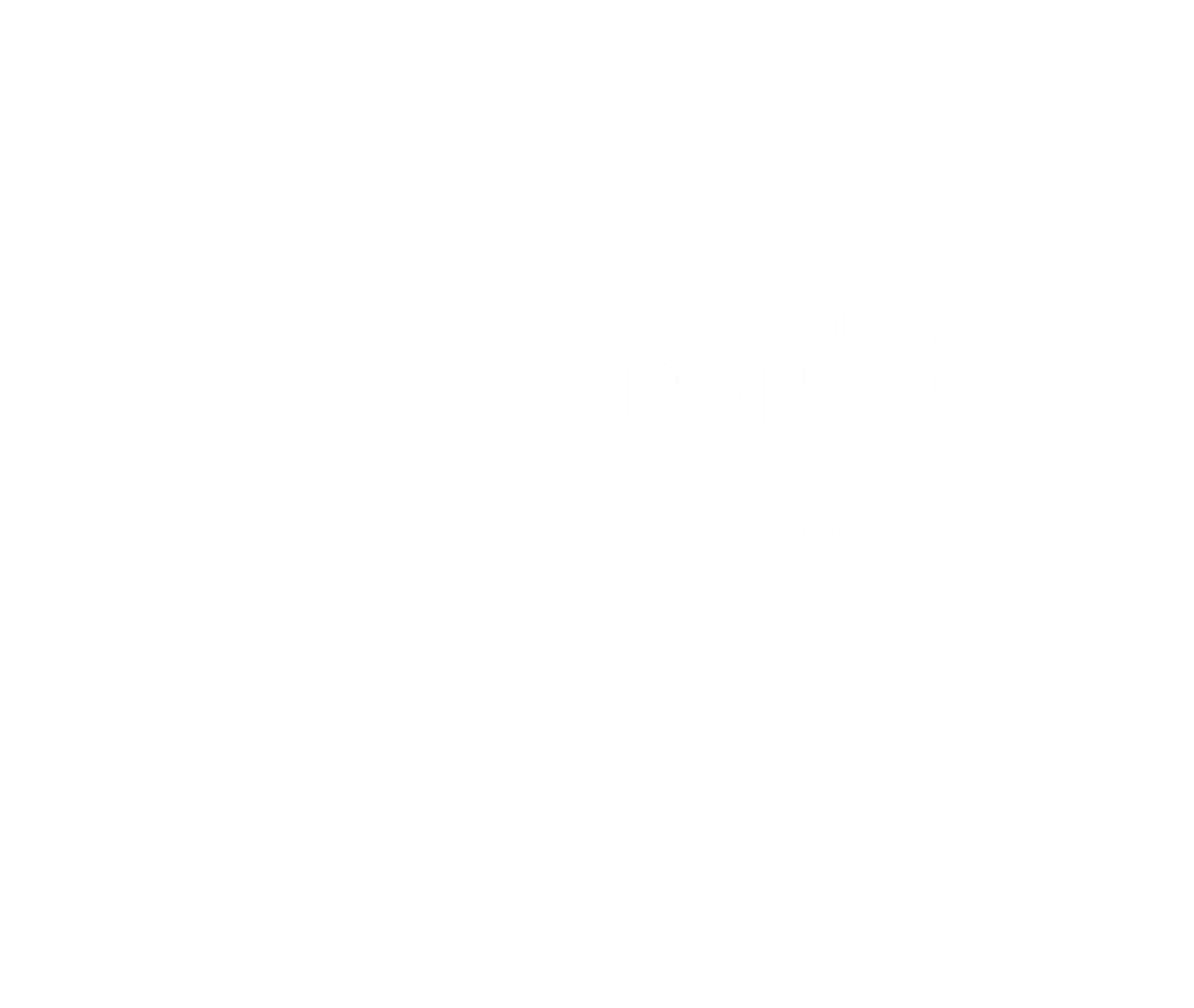 A neon sign with the words 'Marlon Boney' and a stylized arrow design.