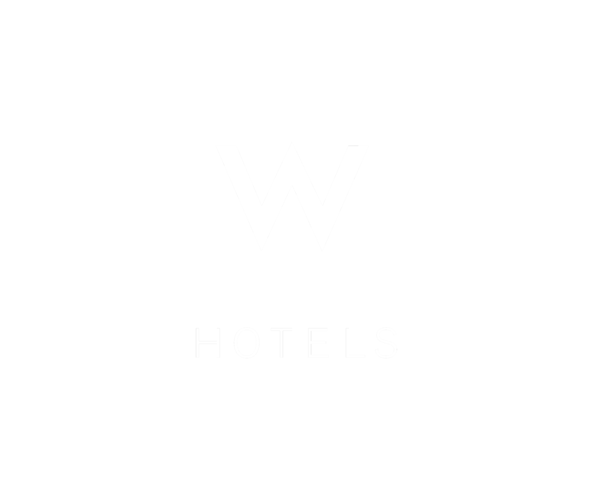 Black background with white text and logo reading 'W Hotels'.