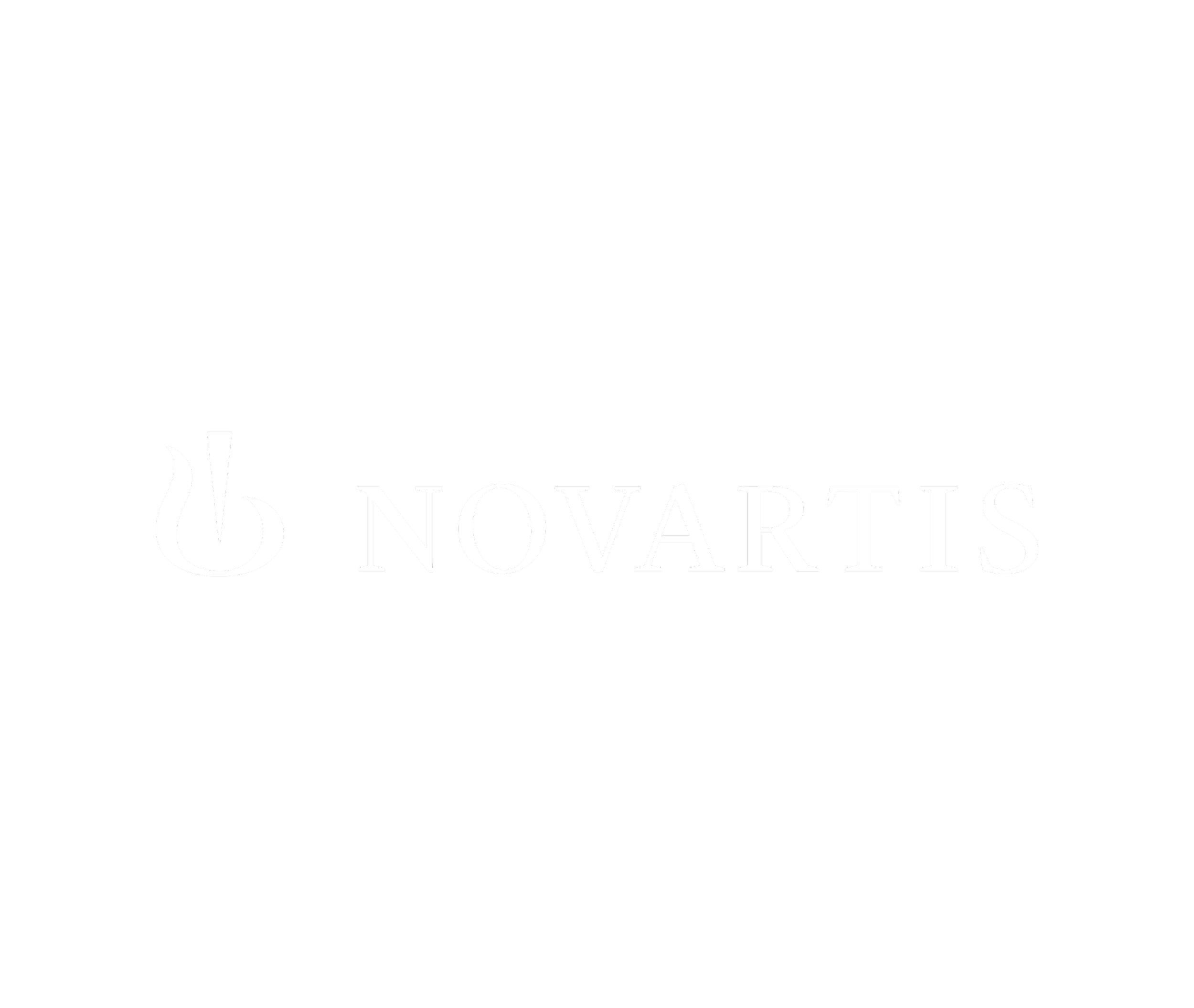 Black background with a white and gray logo featuring a spiritual or mystical symbol and the words 'NOVA RTIS' in white.