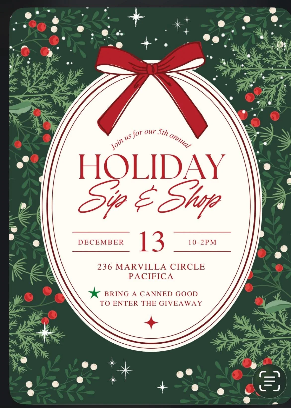 Holiday Sip & Shop