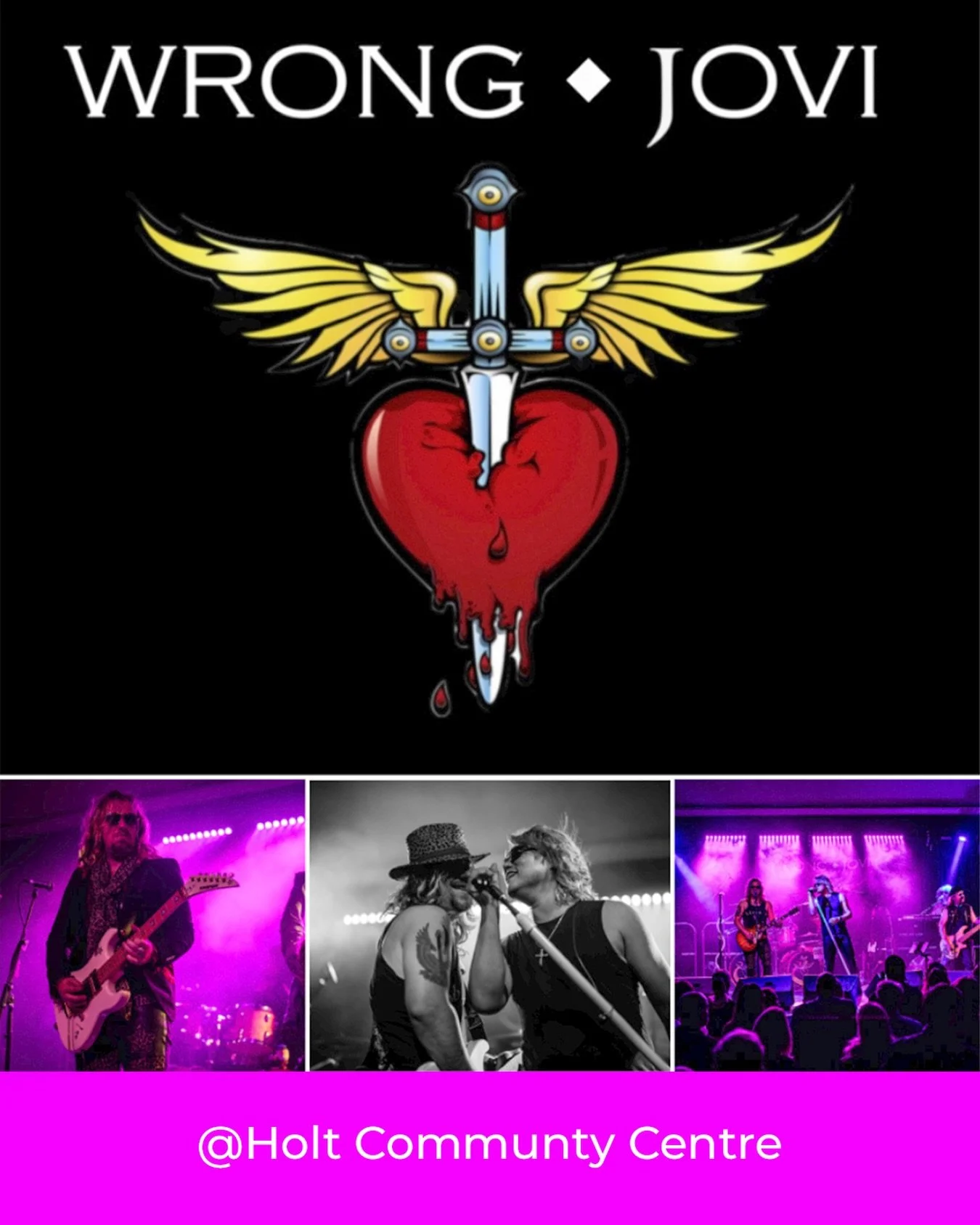 Livin&rsquo; on a prayer&hellip; and live music in Holt 🎤
Wrong Jovi are bringing all the Bon Jovi classics to town for a huge night of rock anthems and singalongs.

Find out more: Holt Community Centre Events
#Holt #Norfolk #BonJoviTribute #LiveEve