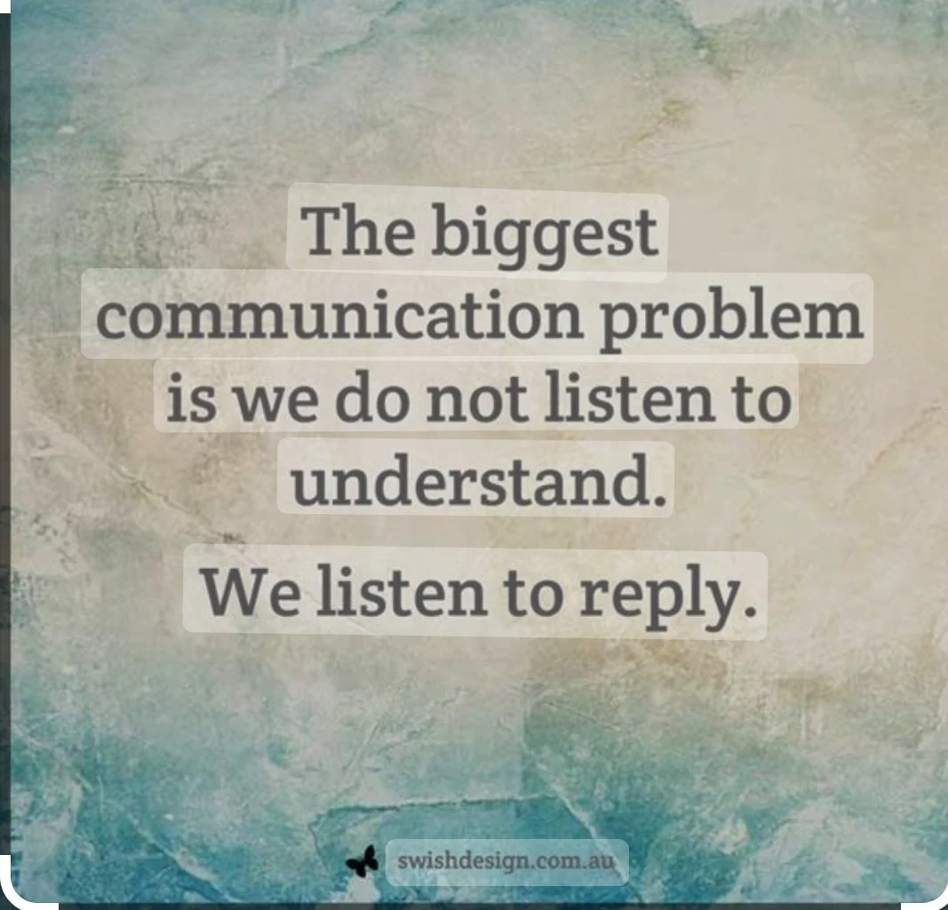 Maybe try listening…