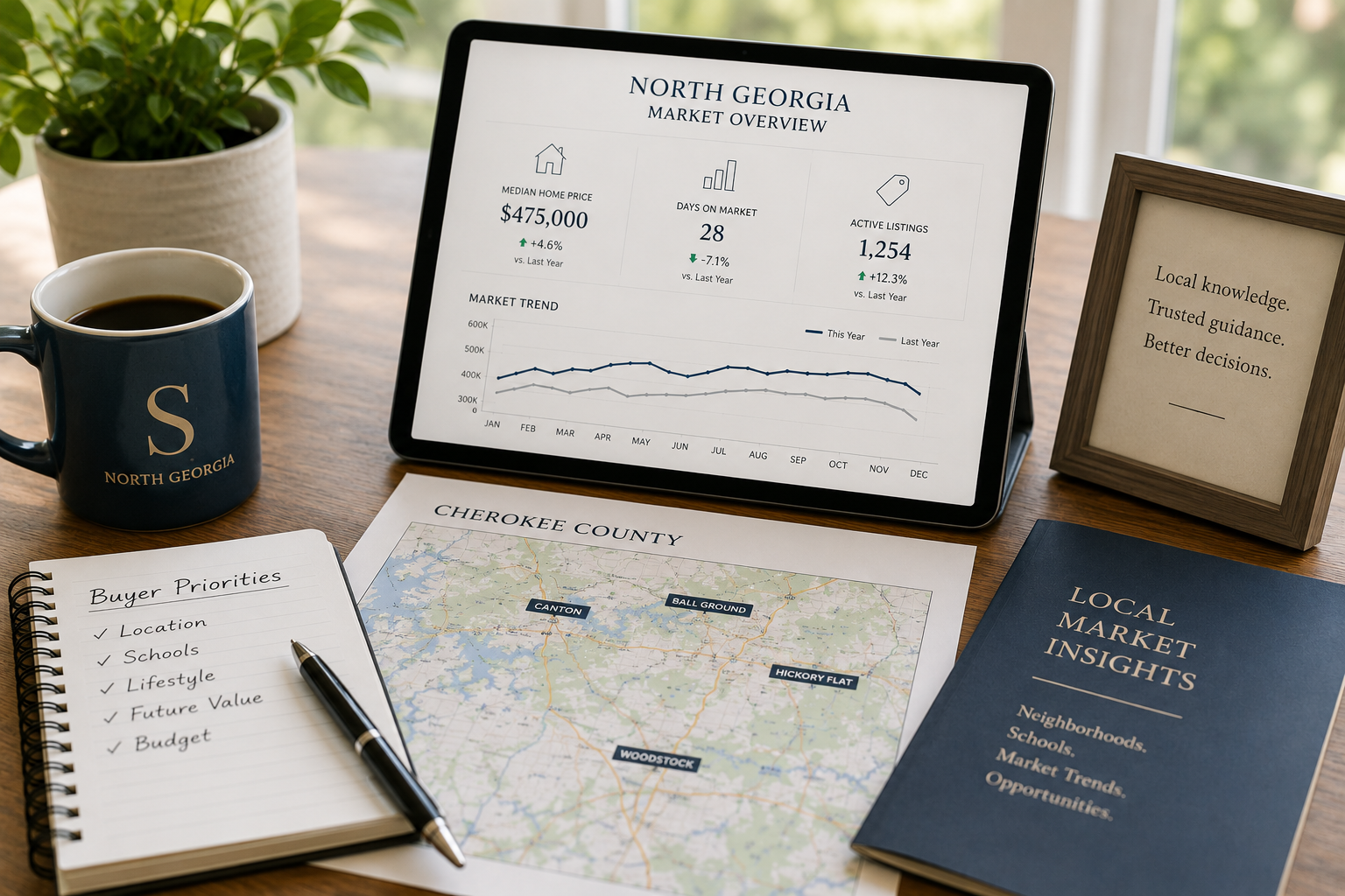 Local North Georgia real estate market insights including Cherokee County neighborhoods, home values, schools, and community information.