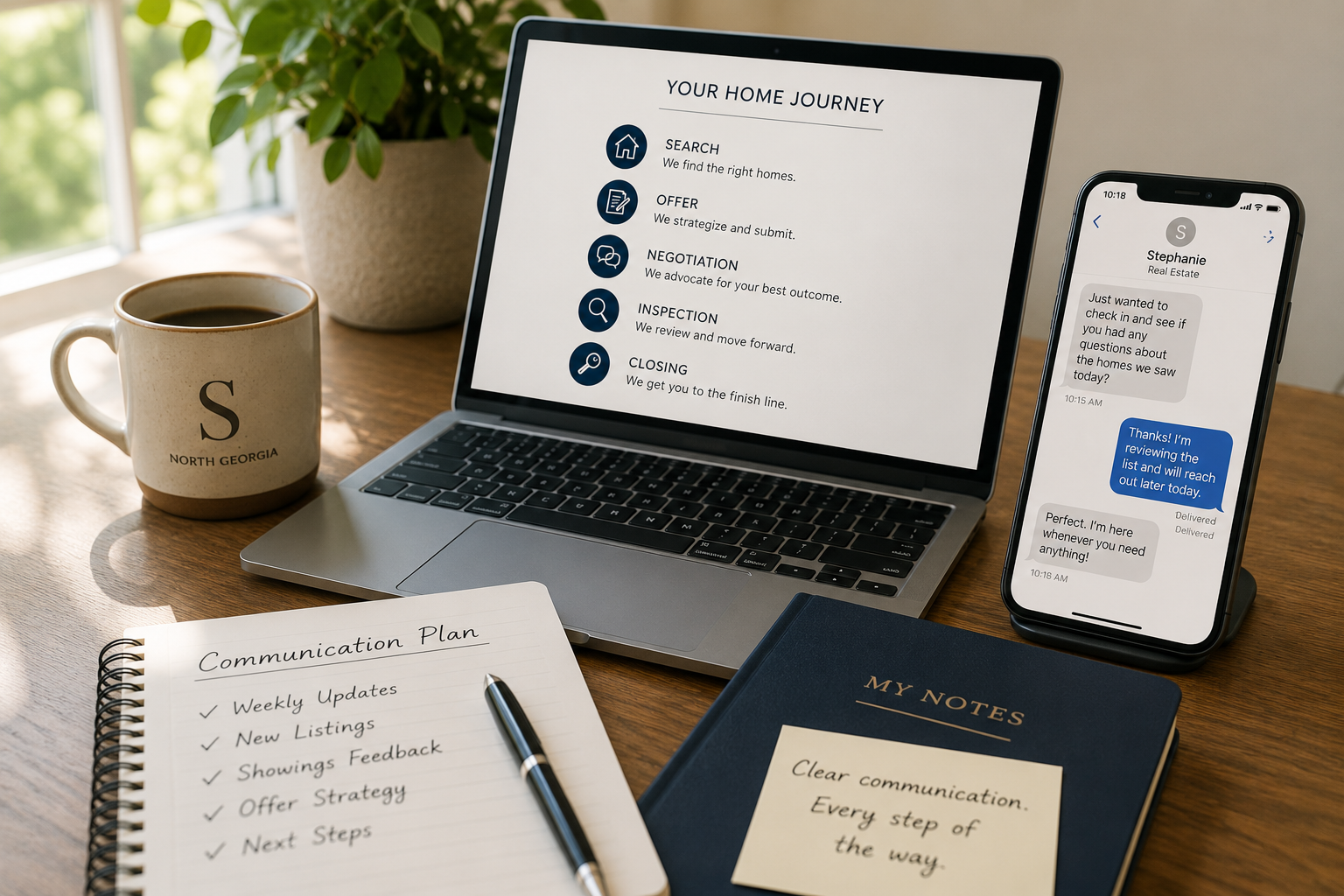 Home buying communication and transaction updates with personalized guidance from a North Georgia Realtor.