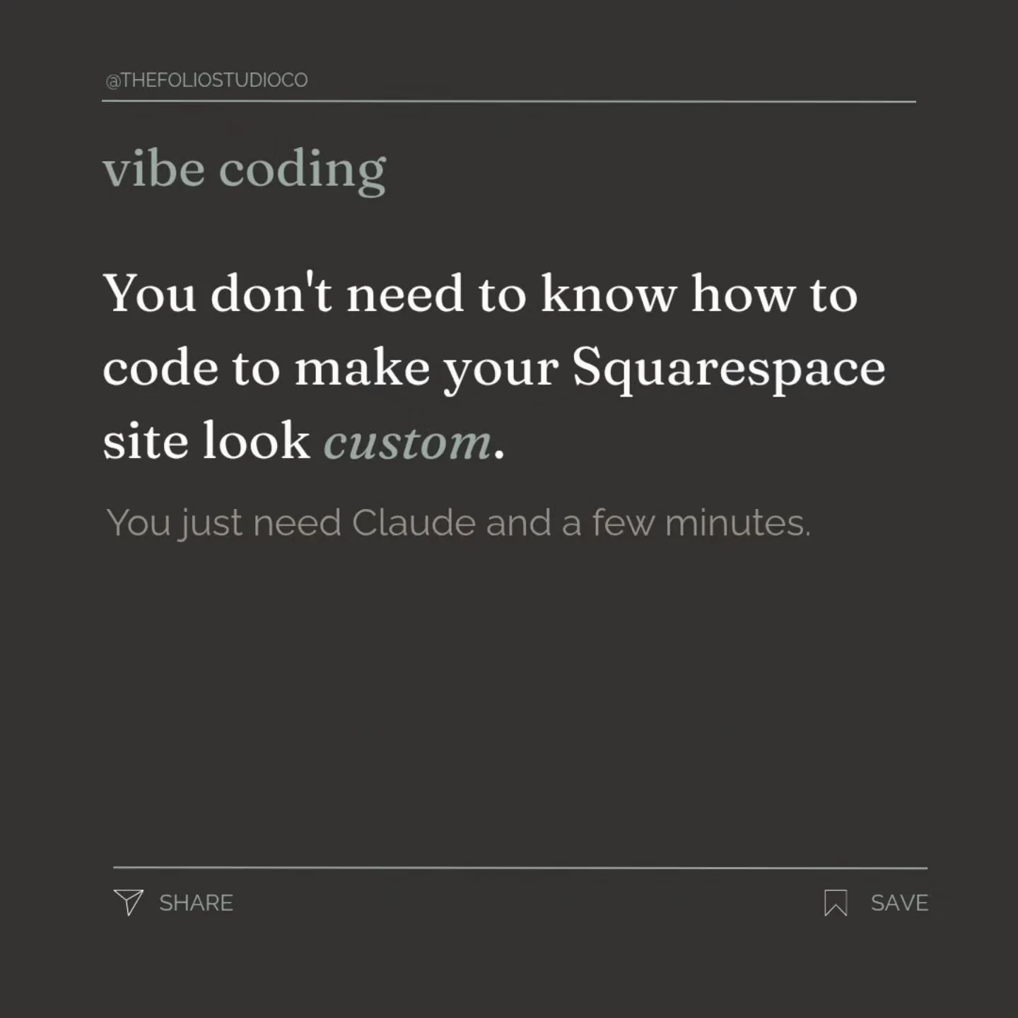 Therapist! Have you ever used AI to made a code block on your Squarespace site? That's called vibe coding. 

Swipe through to see exactly how it works and real example from my own site. 

Vibe coding searches grew 2,400% between January 2025 and 2026