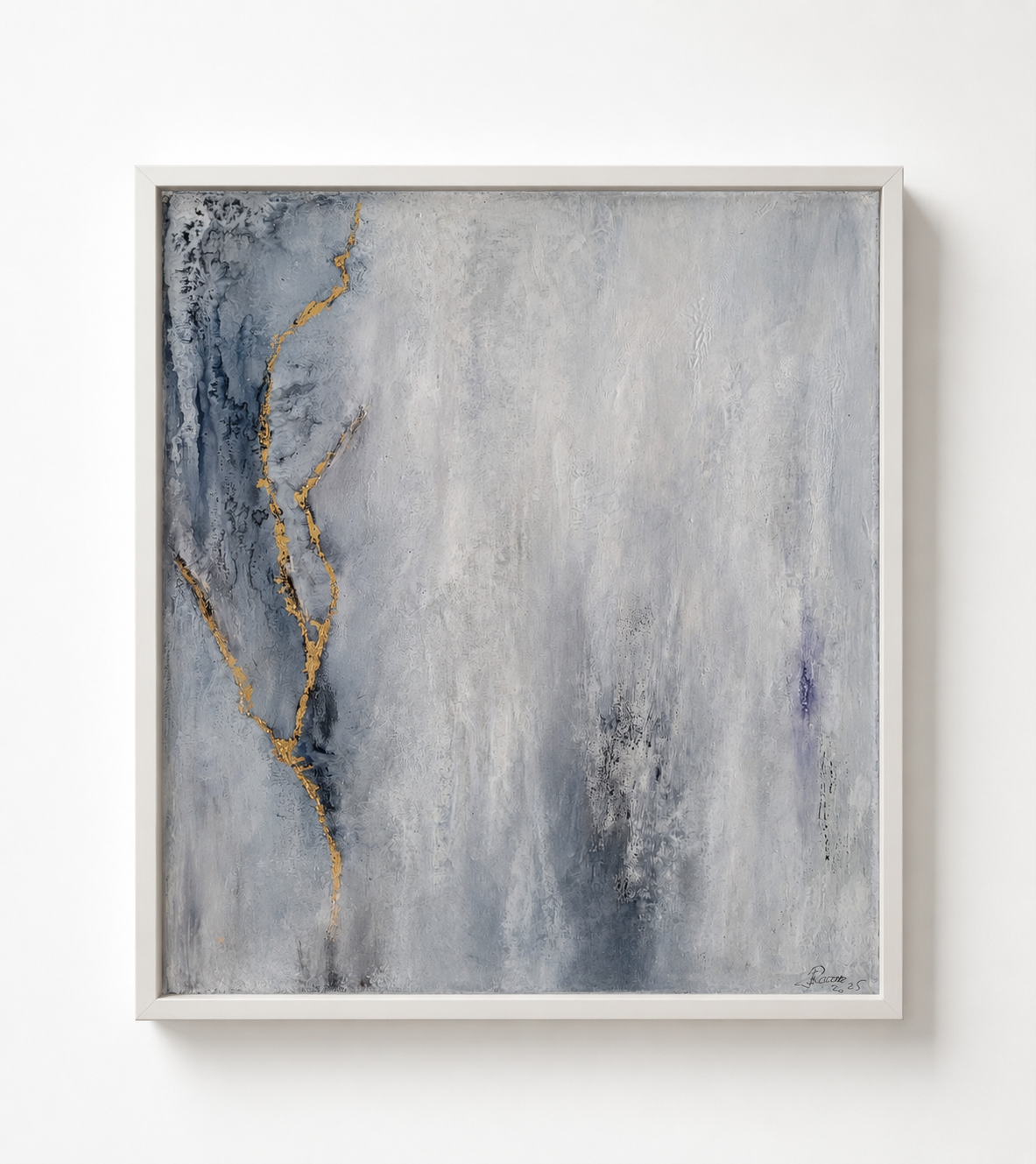 End of winter. Oil, mineral pigments on canvas. 40x50 cm, framed