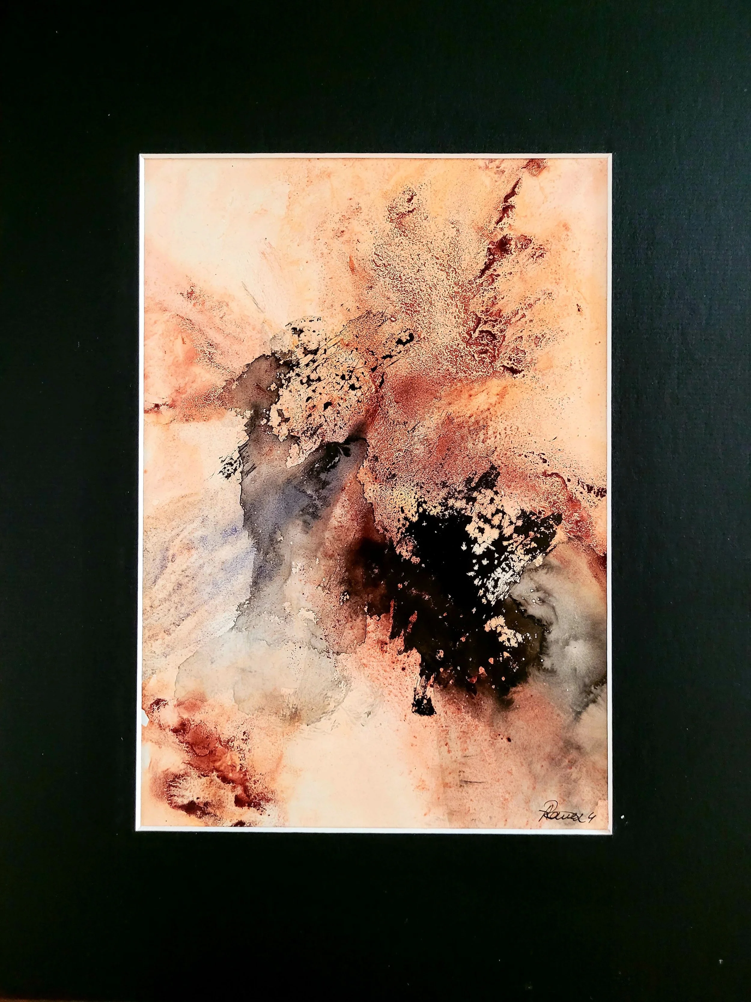 Unique original artwork, handmade and signed by the artist. Mineral pigments on mineral paper. 30x40 cm