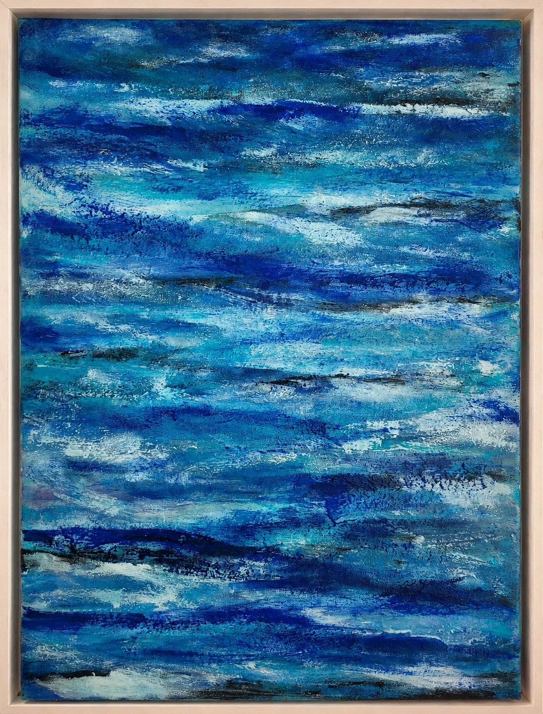 Bacalar Laguna. Synthenic resin on cavas. 2025. Framed