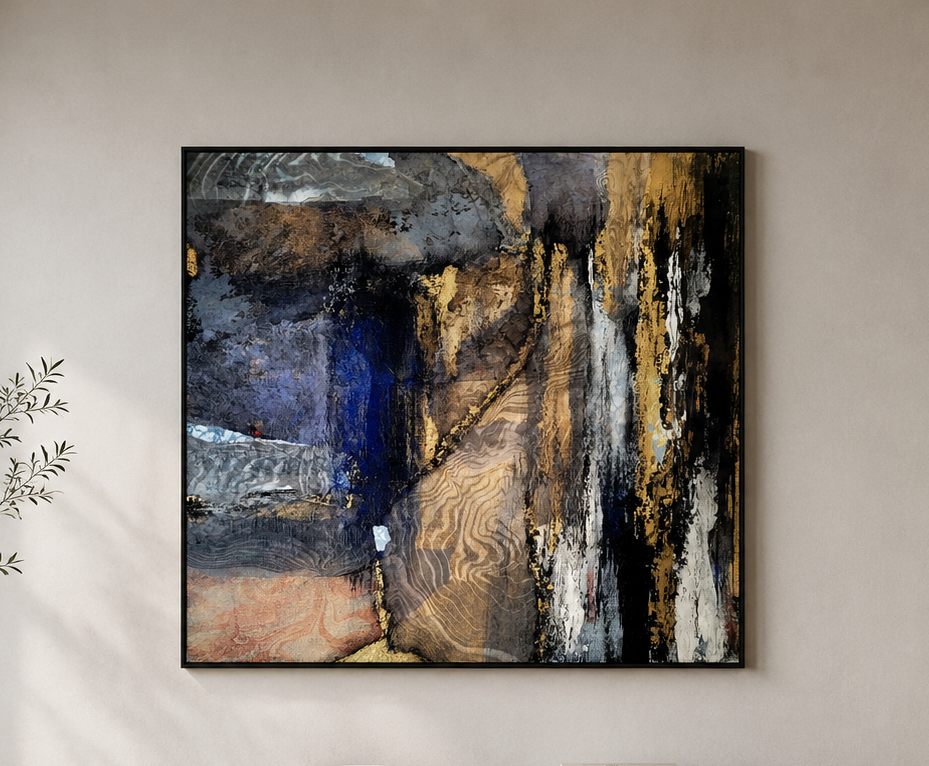 Golden Silence, Nihonga on Gold Leaf Unique Piece · 35 × 35 cm