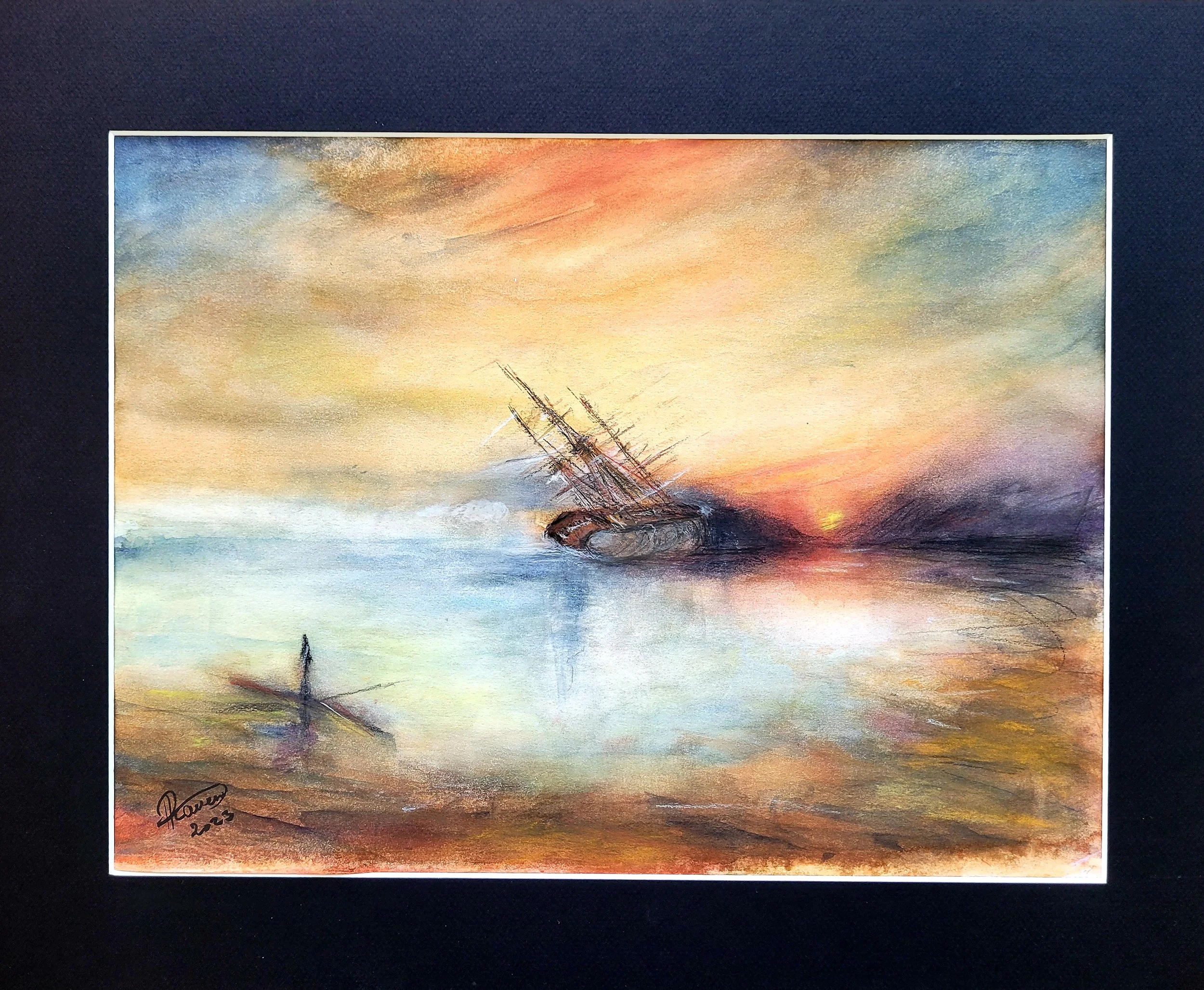 Conversations with Turner. Watercolour on cotton paper. 40x50cm