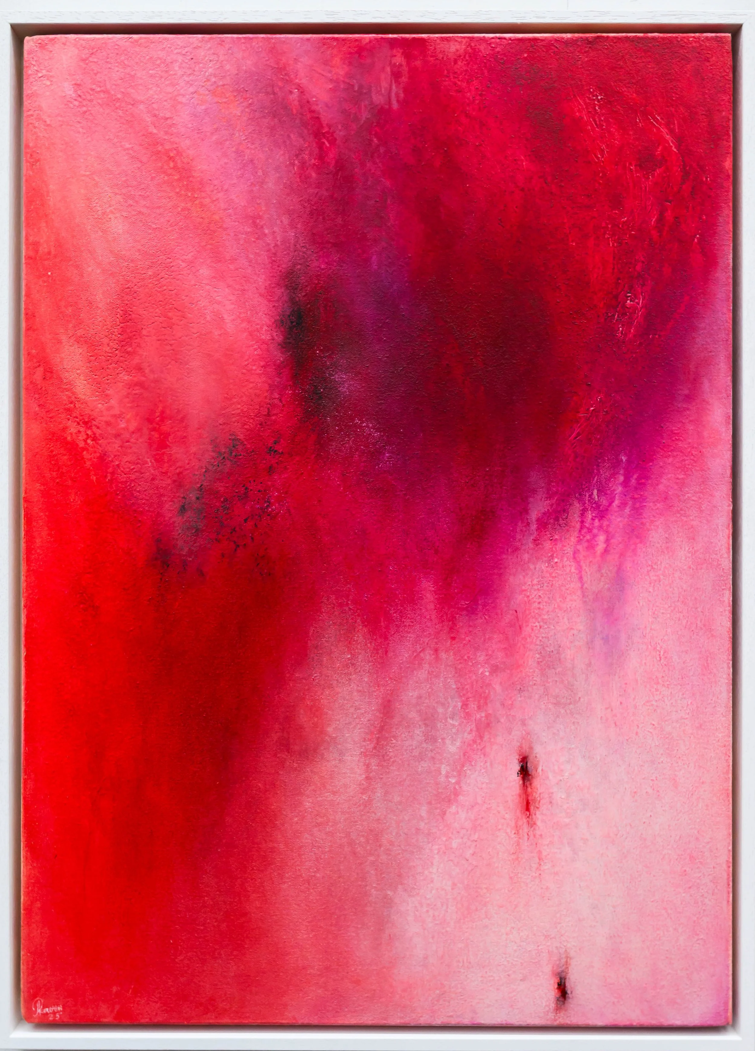 Flower inside. OIl on canvas. 50×70 cm. Framed. The painting was exhibited at the Tokyo Metropolitan Art Museum from September 9 to 17, 2026.