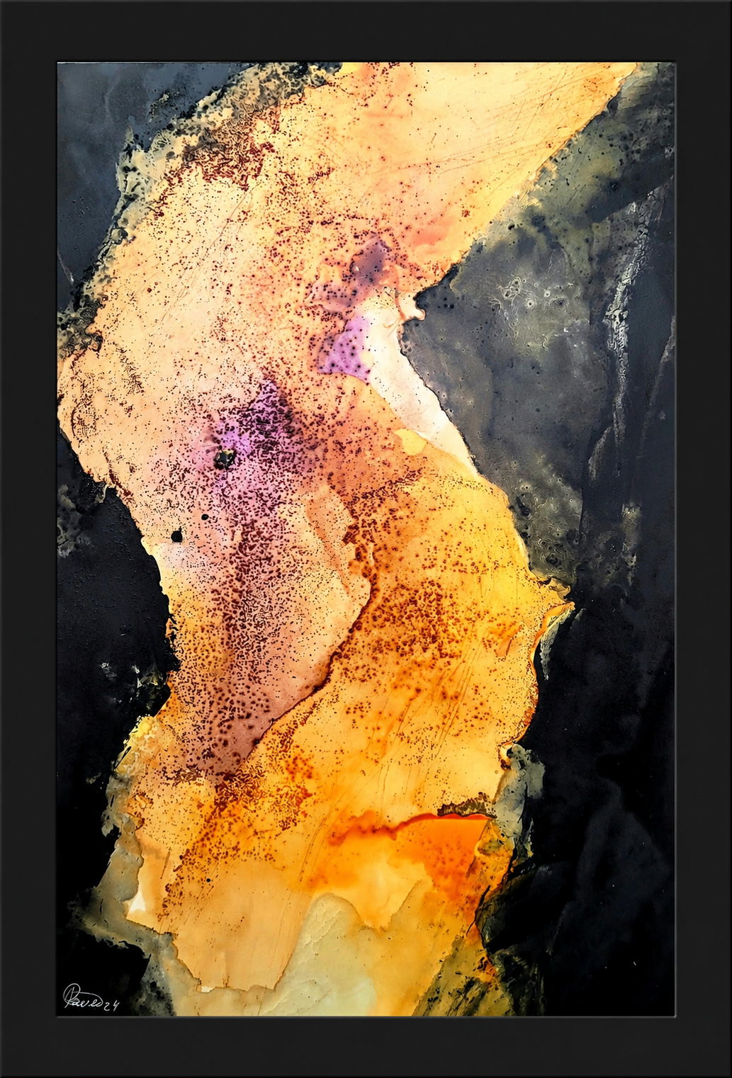 Unique original artwork, handmade and signed by the artist. Ink on mineral paper, 30x40 cm