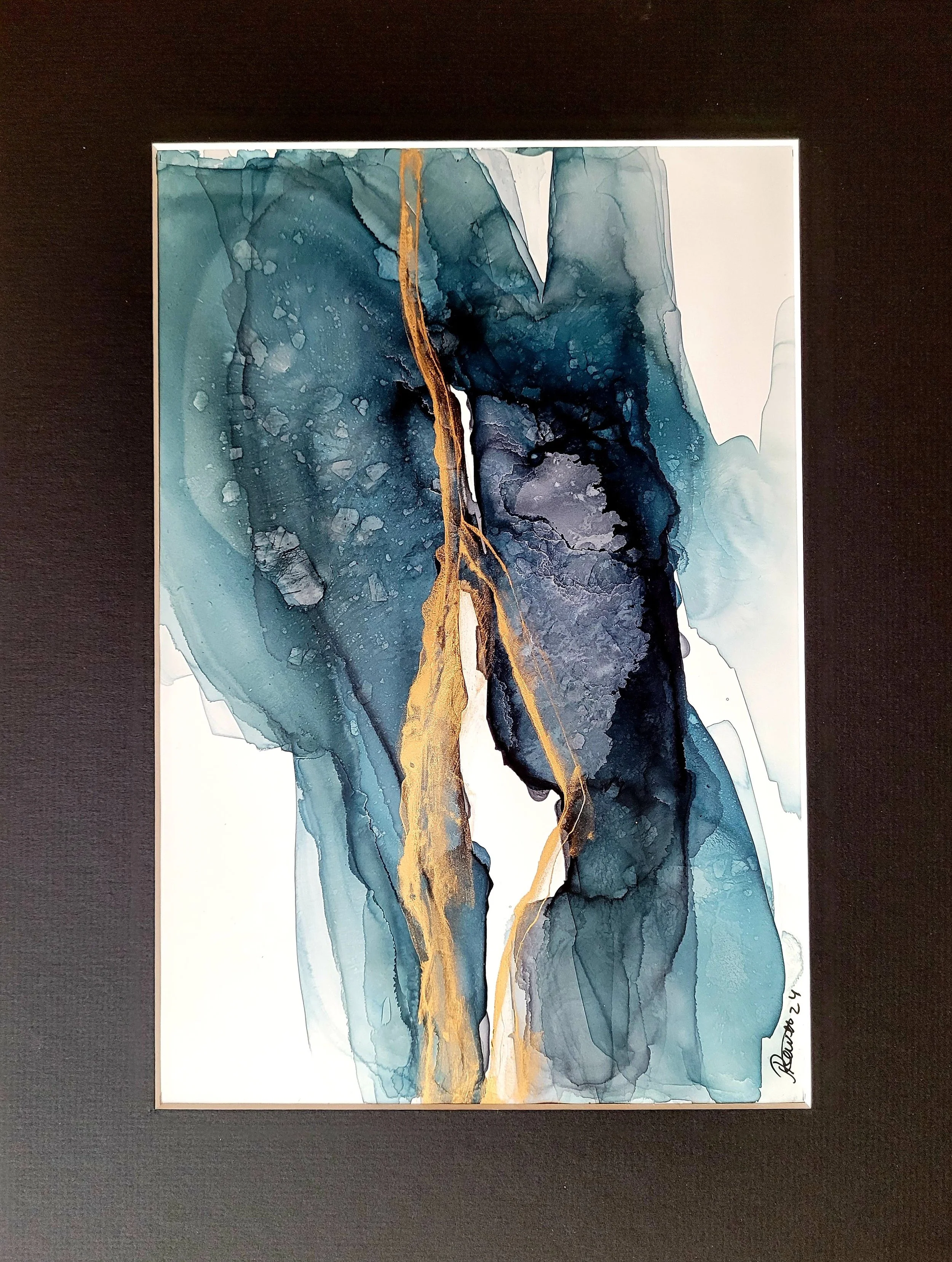 Unique original artwork, handmade and signed by the artist. Ink on mineral  paper. 30x40cm