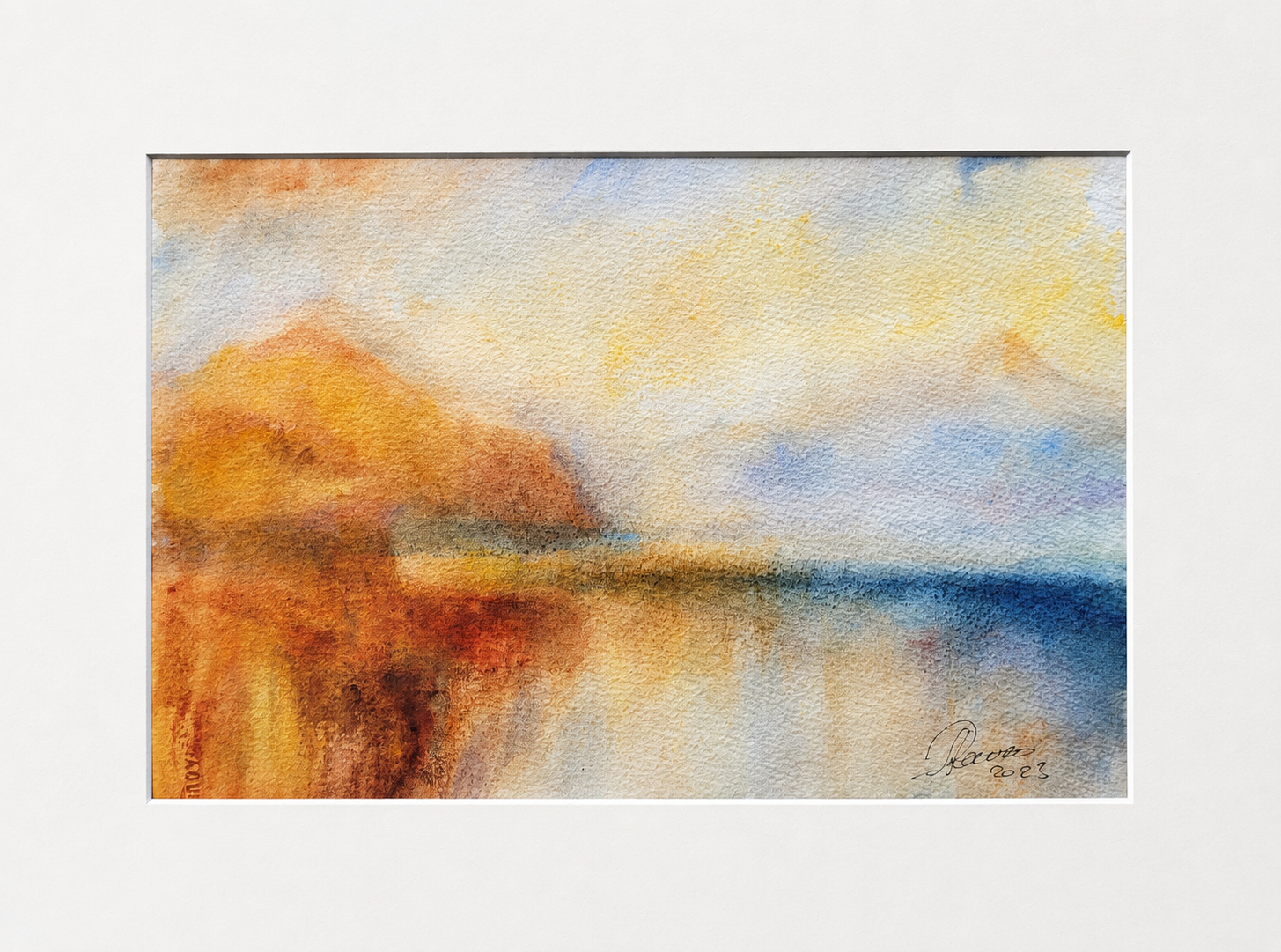 Conversations with Turner. Watercolour on cotton paper. 30x40cm