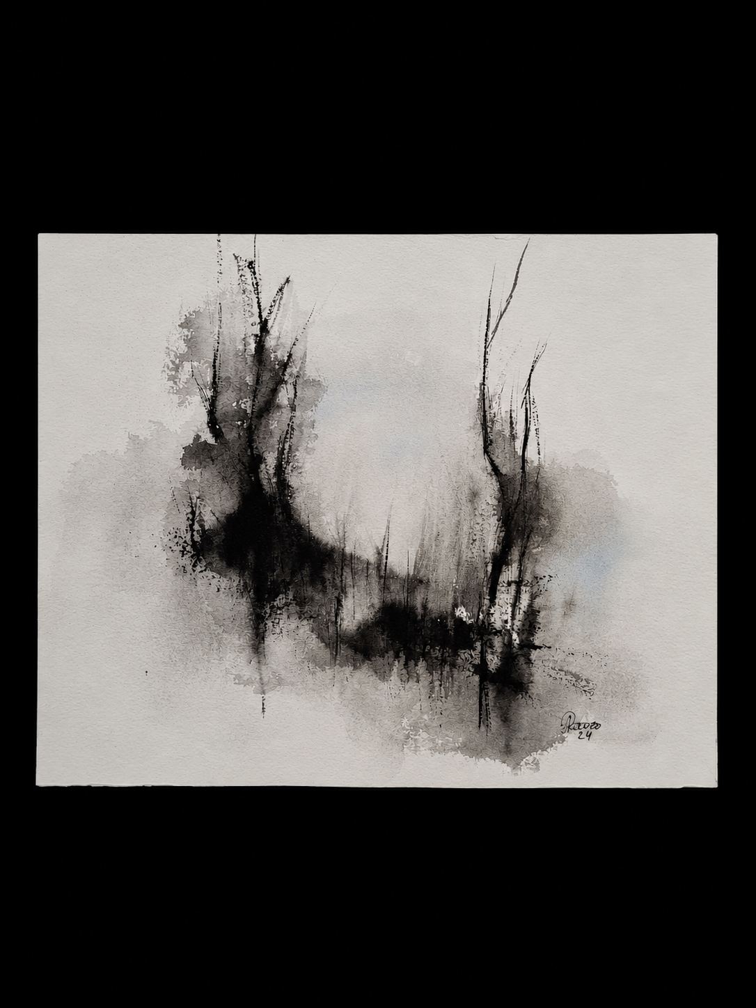 Unique original artwork, handmade and signed by the artist. ink and watercolour on paper. 30x40 cm