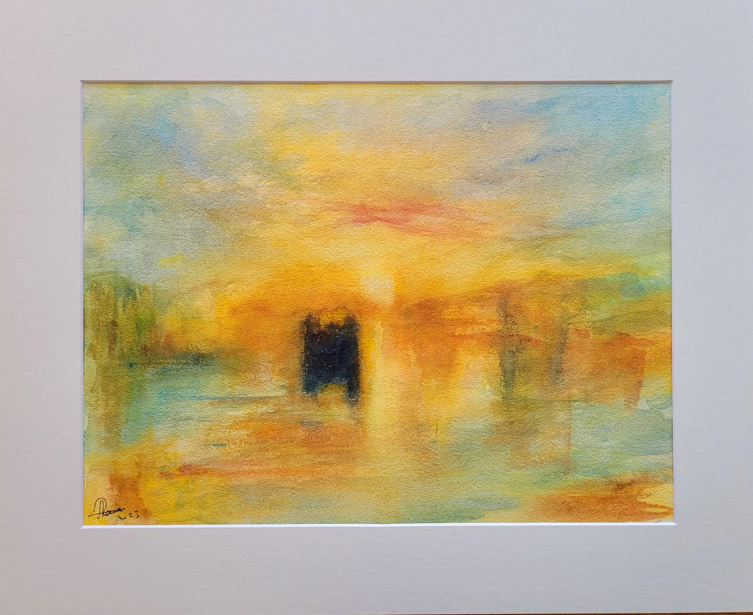 Conversations with Turner. Watercolour on cotton paper. 40x50cm