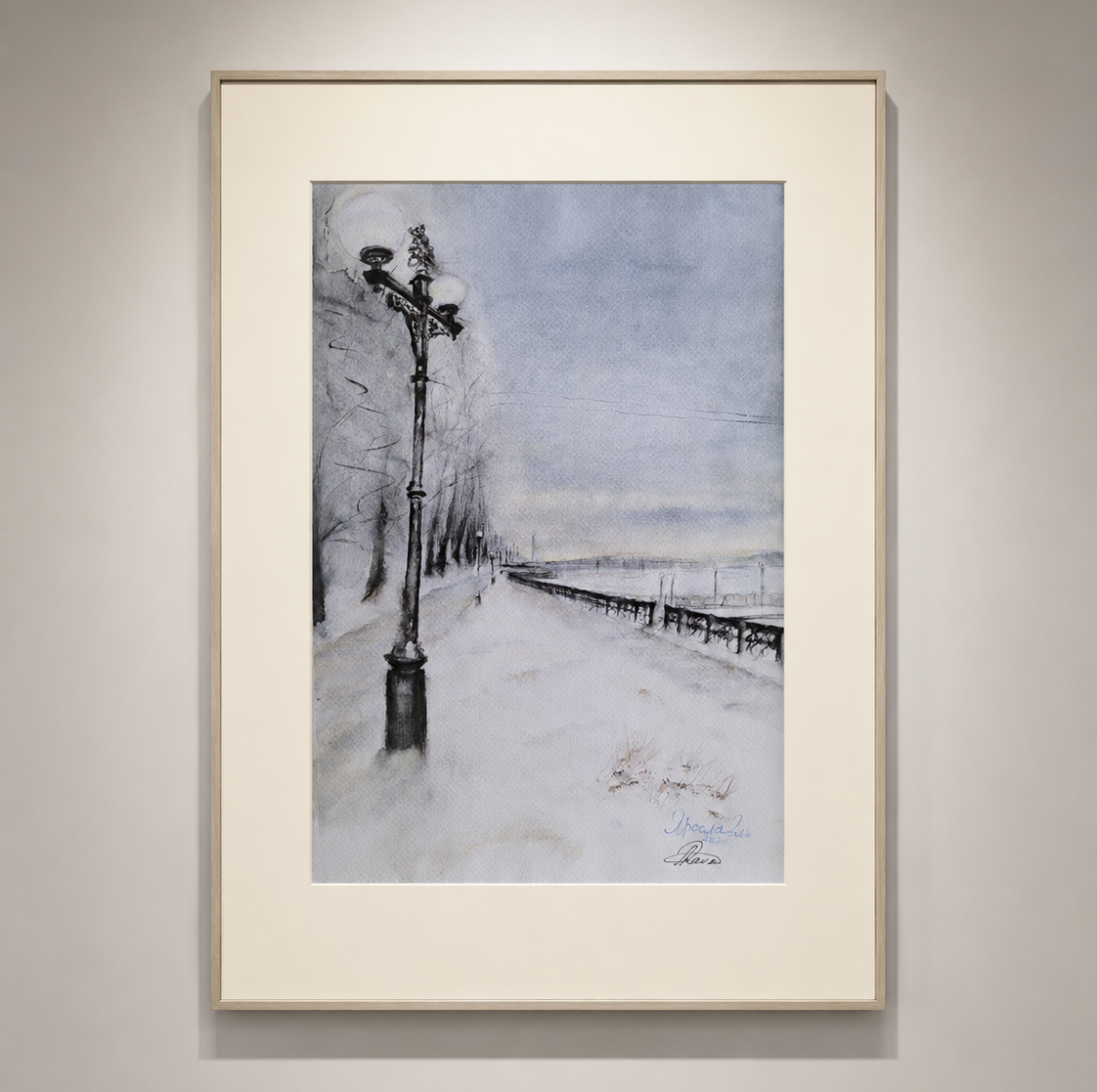 Watercolour on paper, 40 × 50 cm, framed, 2022