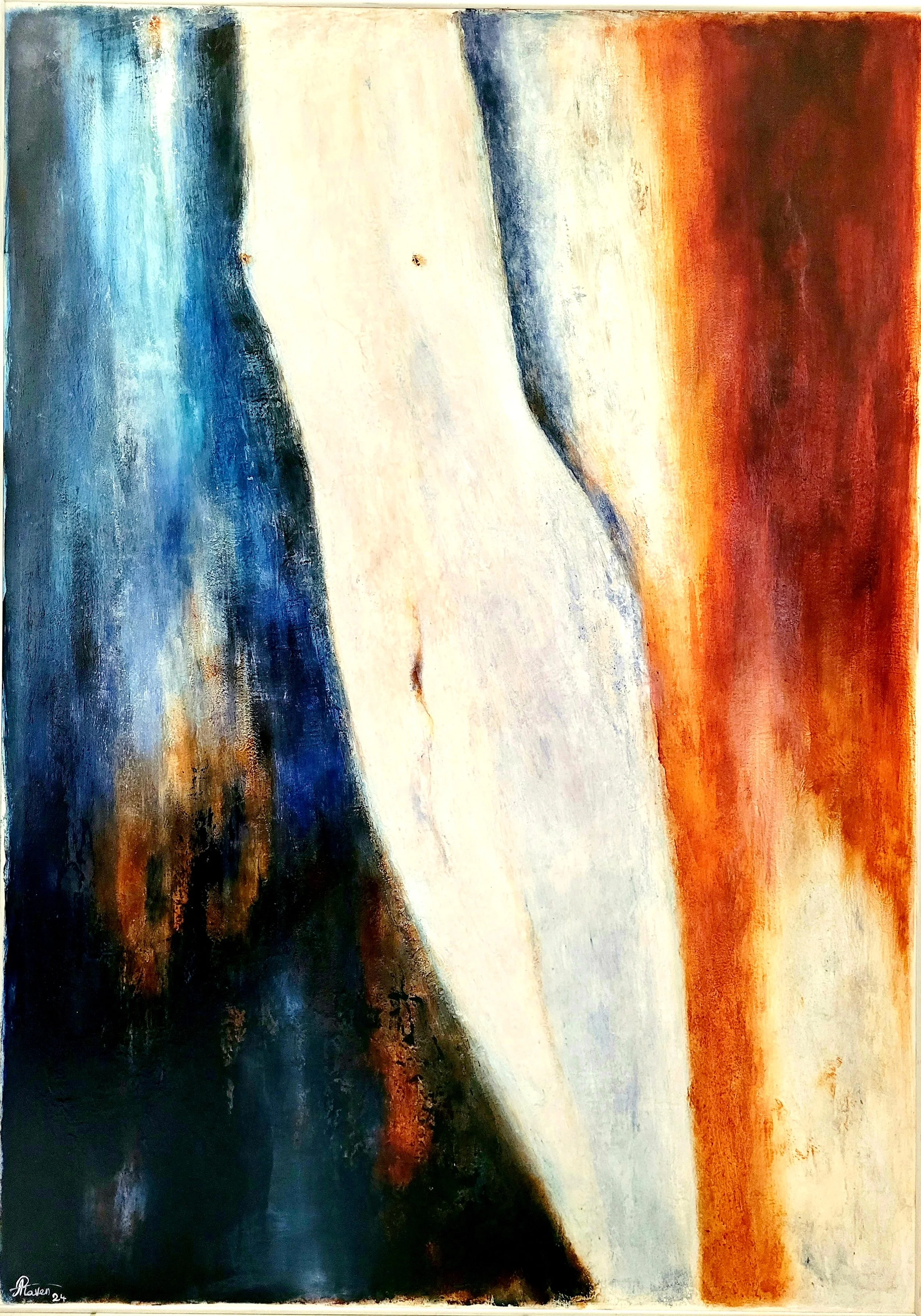  Venus
90X130 cm, oil, mineral pigments, glass powder on mdf panel