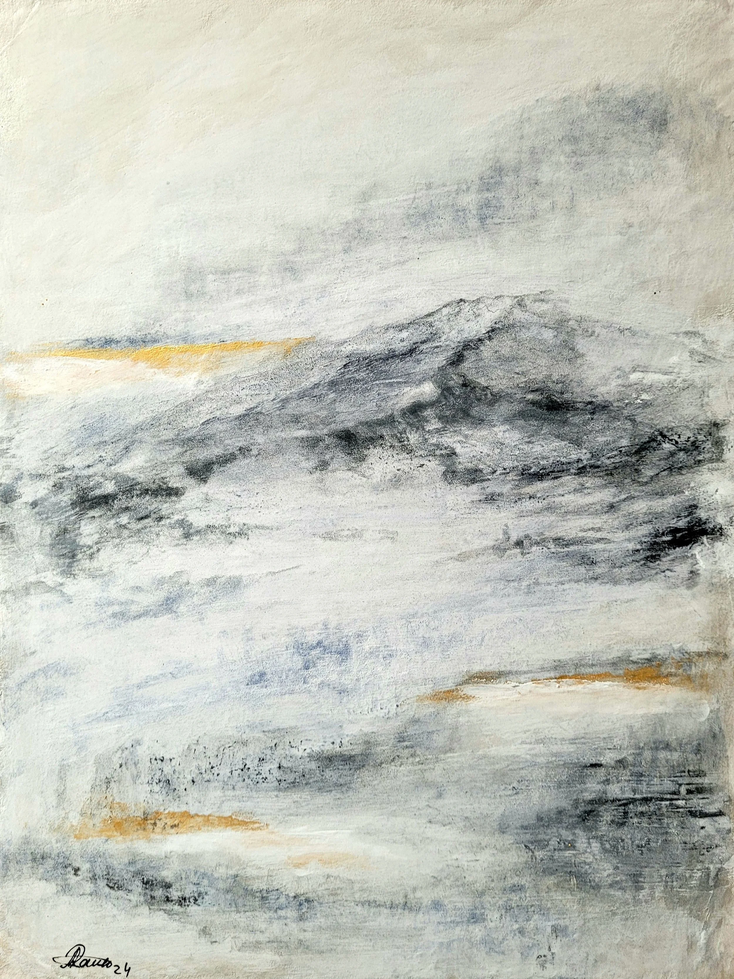 Unique original artwork, handmade and signed by the artist. Mineral pigments on panel.