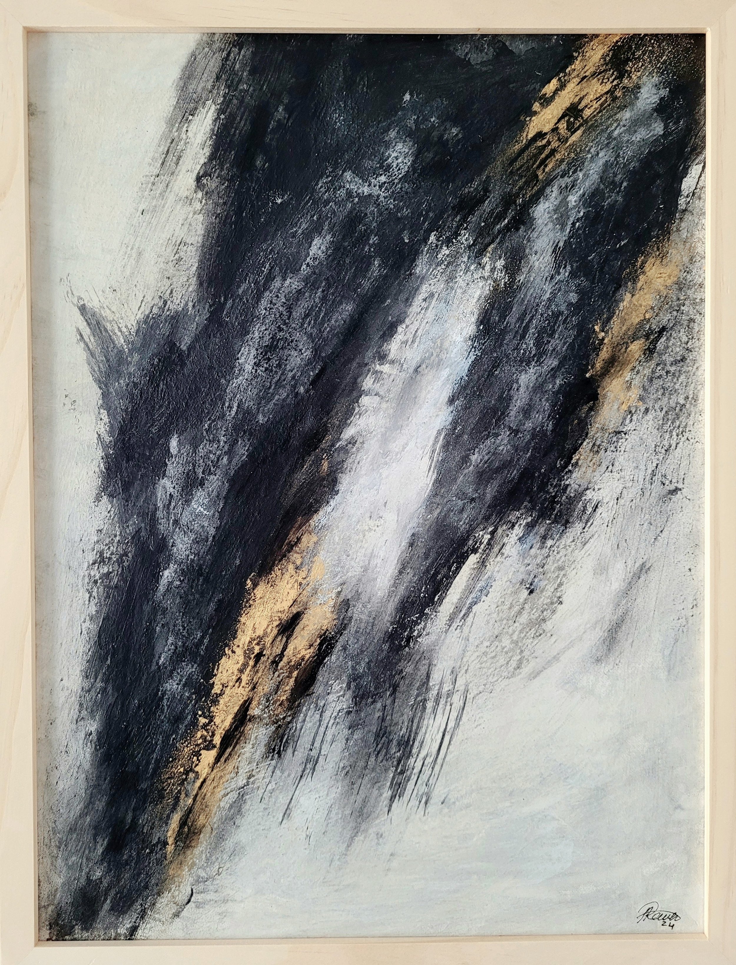Unique original artwork, handmade and signed by the artist. Mineral pigments on panel. 30x40 cm