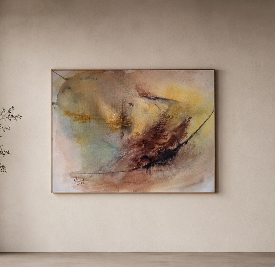 Along the Waterline. Watercolour on cotton paper. 50x70 cm