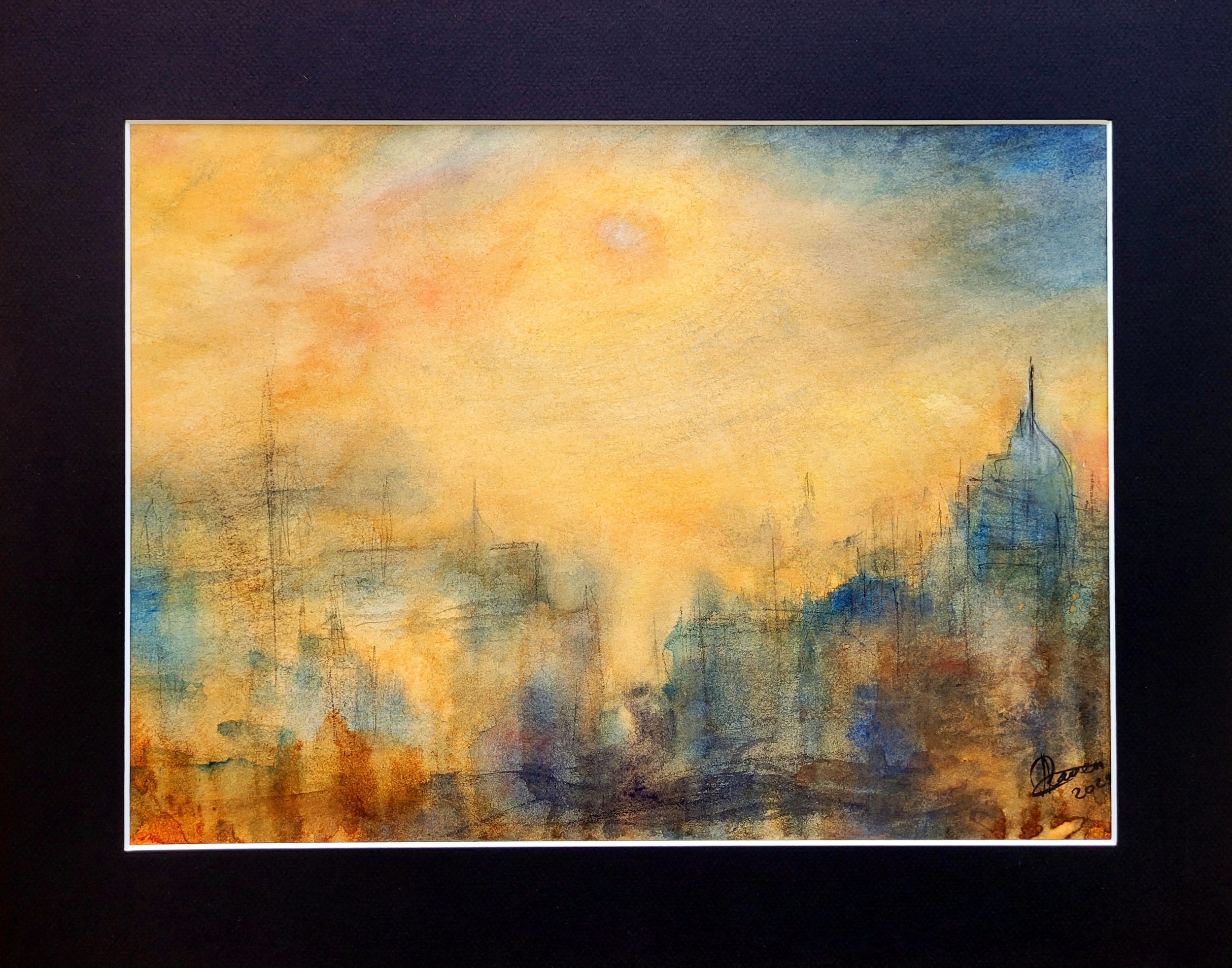 Conversations with Turner. Watercolour on cotton paper. 40x50cm