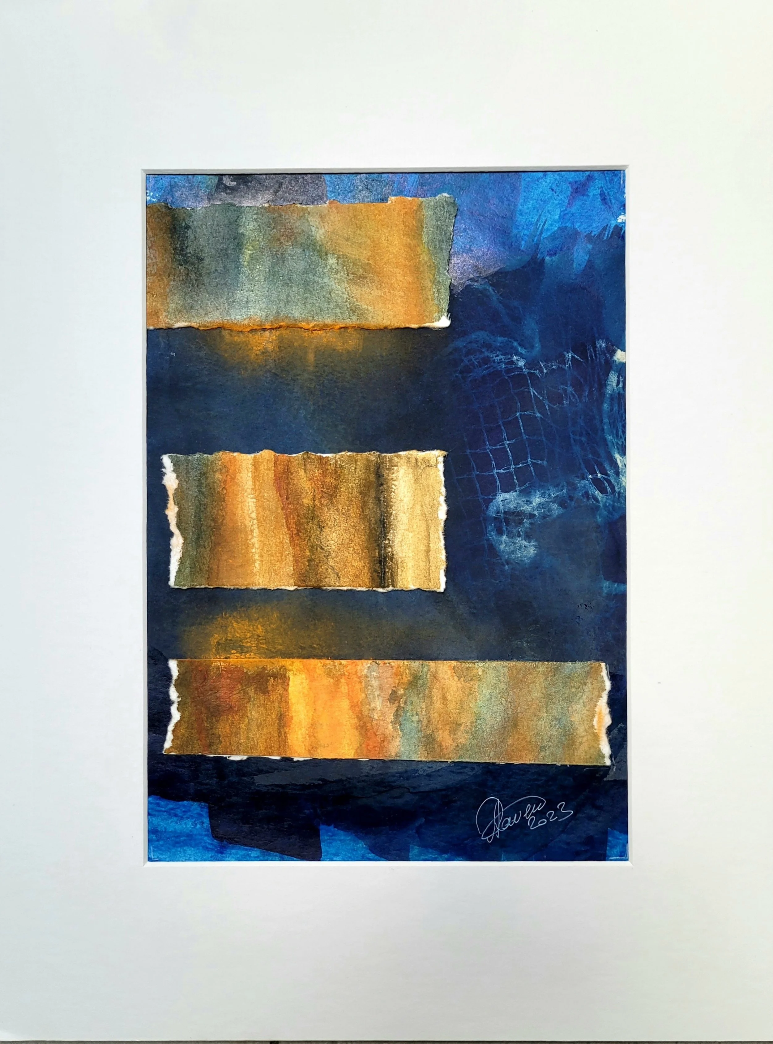 Unique original artwork, handmade and signed by the artist. Mixed media  on paper. 30x40 cm