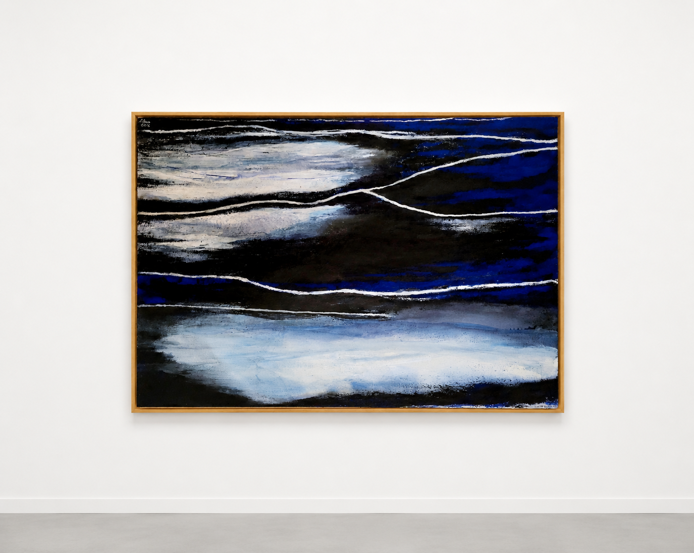 Silent Passage PIgments. Synthetic resin. 70×1000 cm. Framed. 2026