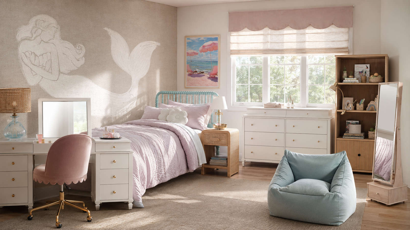 Grace:
AI-enhanced rendering used to bring the playful coastal-inspired concept to life with realistic textures and lighting.