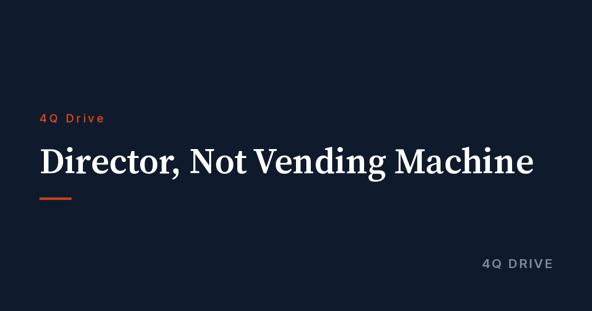 Director, Not Vending Machine