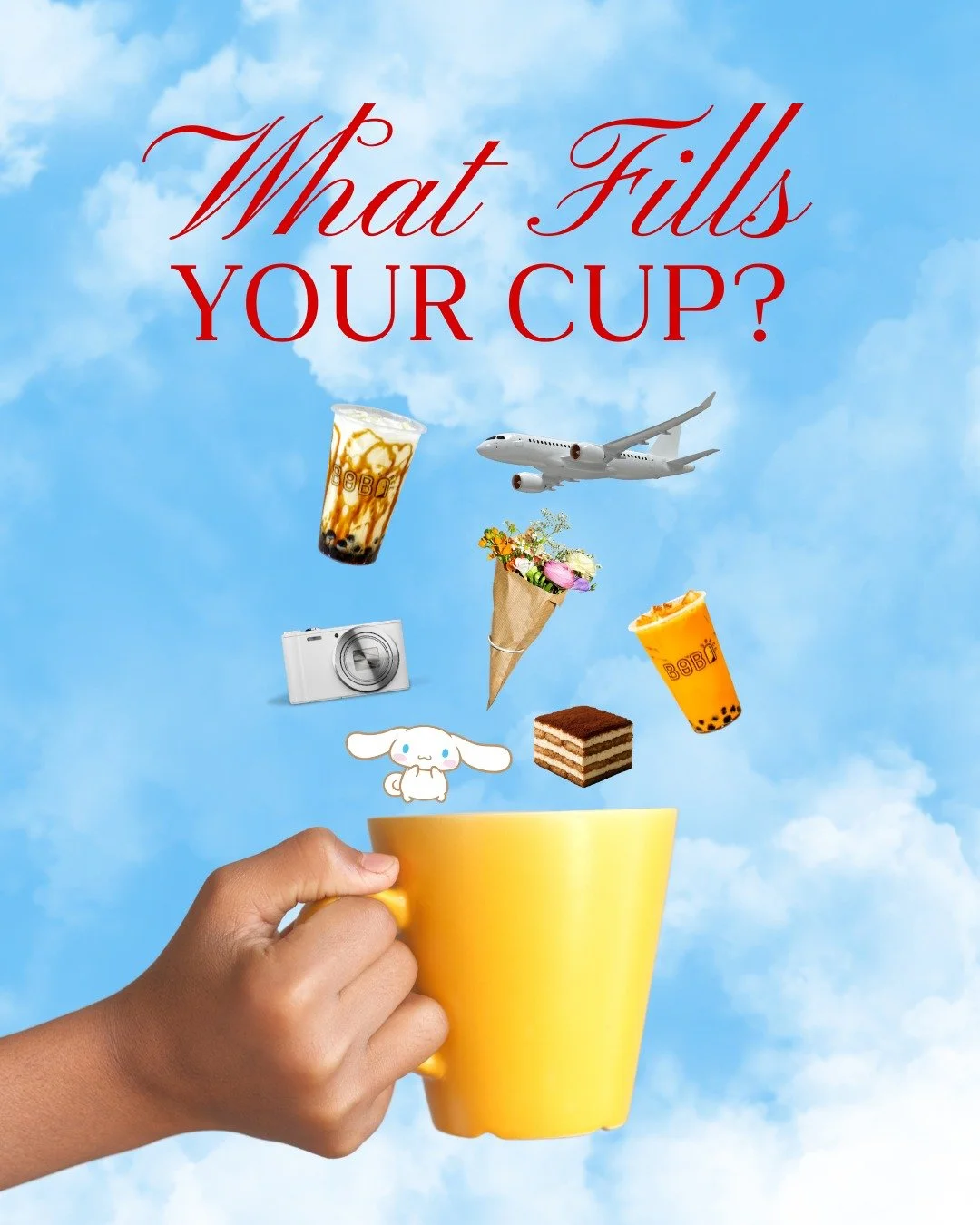 A couple of things fill our cup: bouquets, our digicam, tiramisu, catching flights, Cinnamoroll, and, most importantly, boba! ☁️💛

What fills yours?

#bobaspace #visitandersonsc #whatfillsyourcup #cinnamorollaesthetic #cafetrend