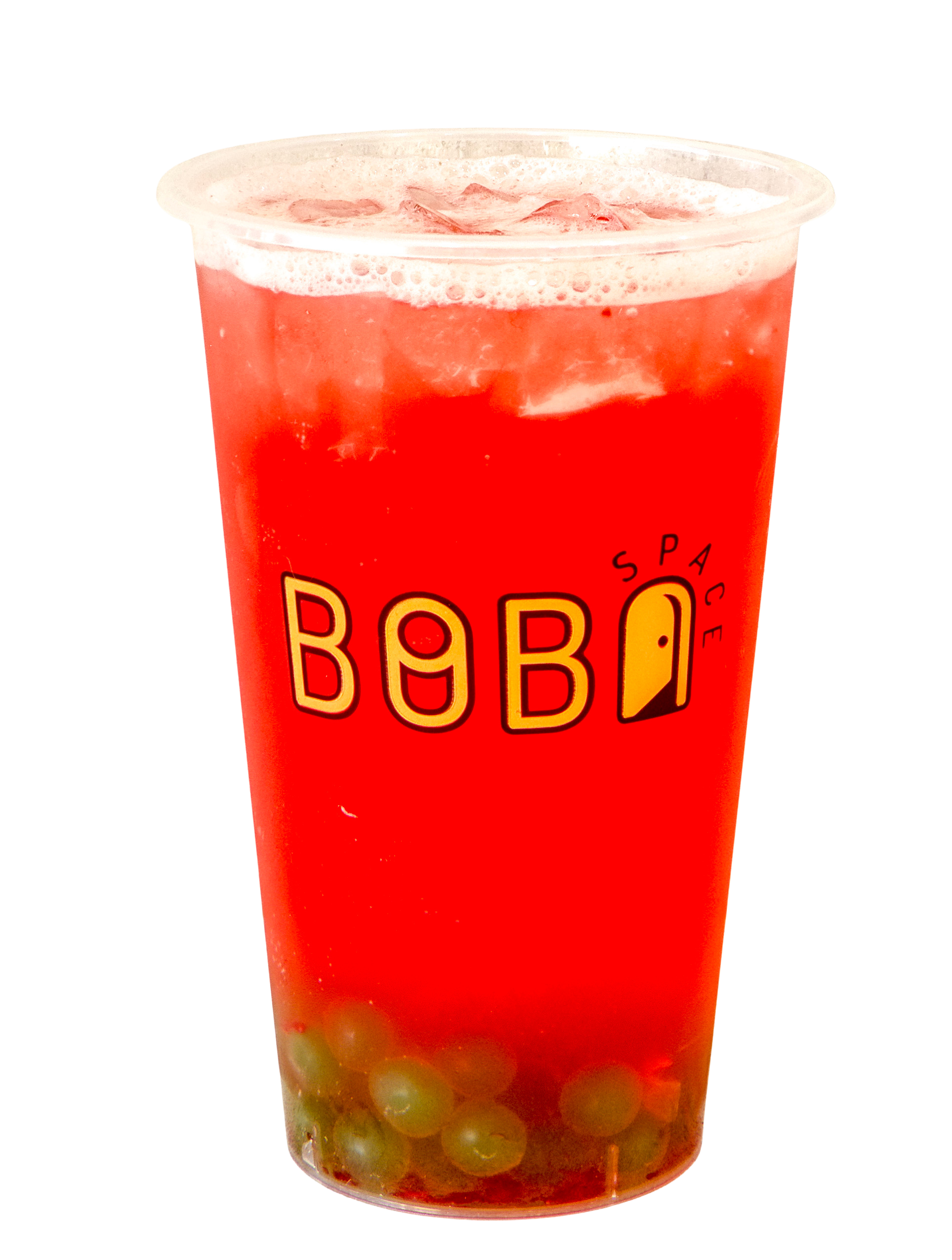Strawberry Green Tea Boba Space