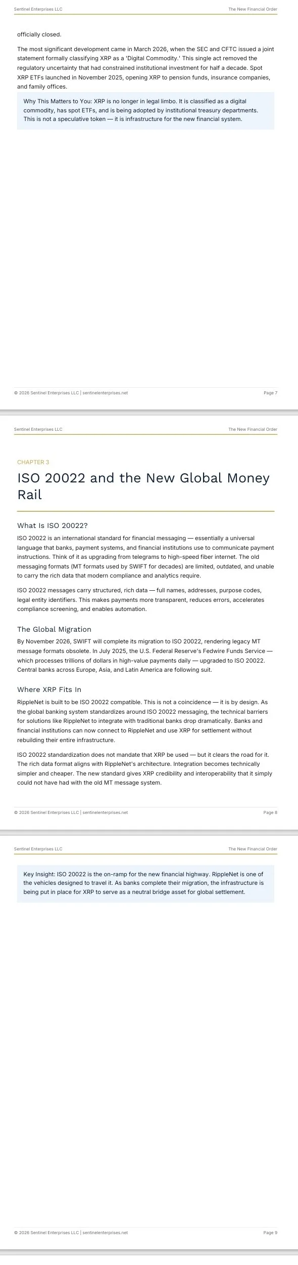 Sample pages from The New Financial Order digital guide