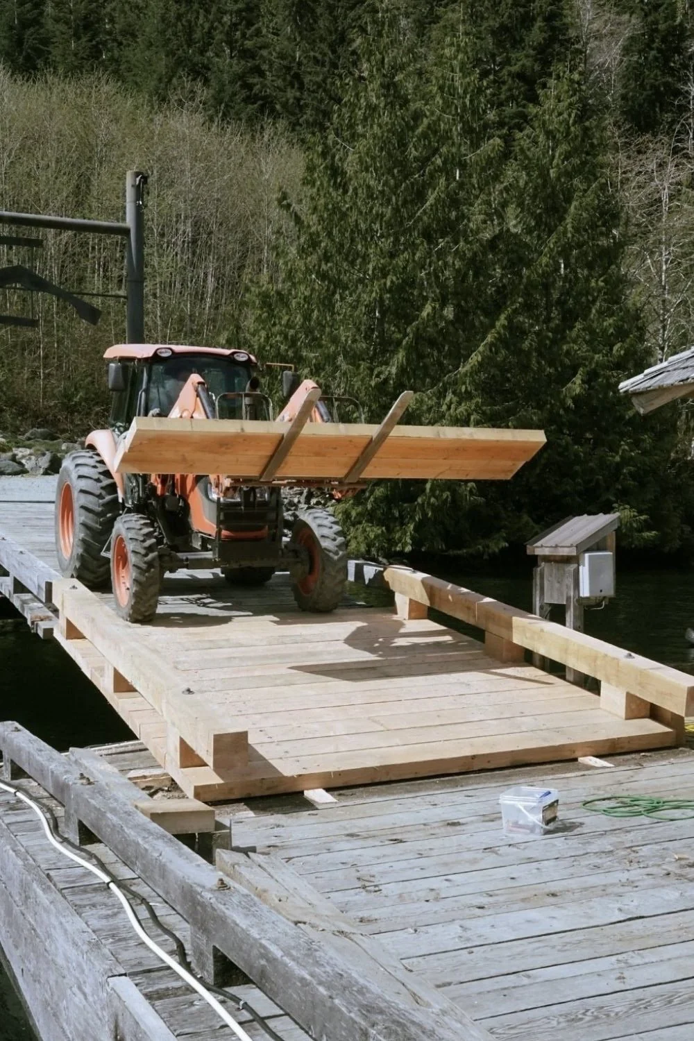 Skid Steer Operation Remote BC Lodge remote lodge general contractor MTN Side Creative Group