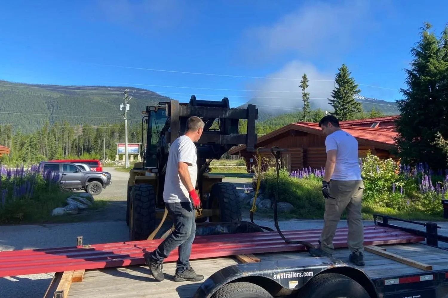 Deck cedar restoration Albreda remote lodge bc general contractor MTN side 