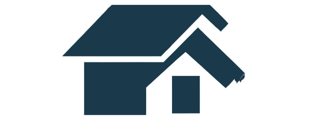 Icon of a house with a pitched roof and a smaller window, representing home or real estate.