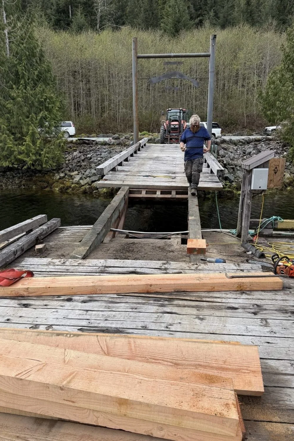 Remote Lodge Ocean Dock Ramp Demolition remote lodge general contractor MTN Side Creative Group