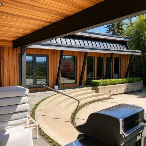 mtn side contractors exterior red siding of home in Vancouver BC