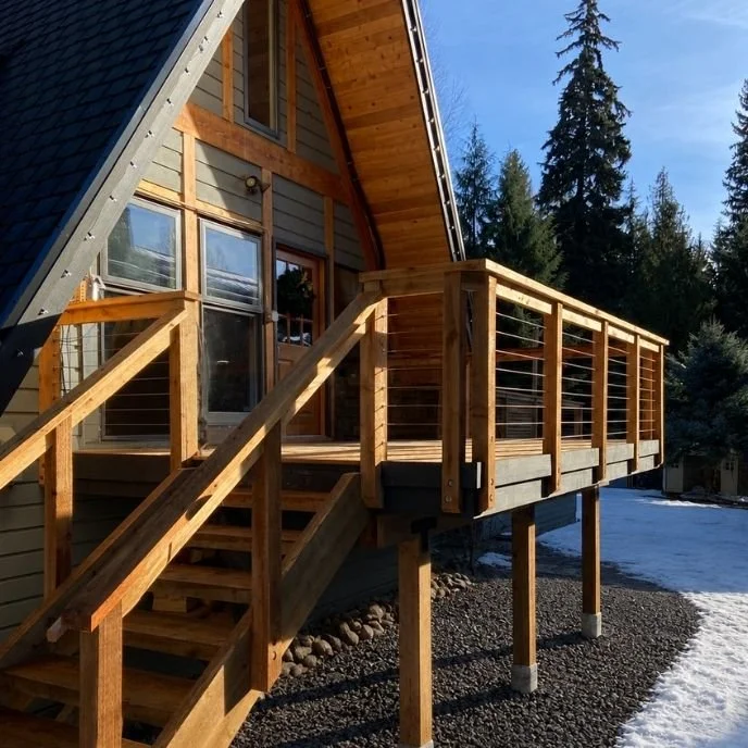 A-Frame Deck and Patio BC general contractor MTN side Creative Group 