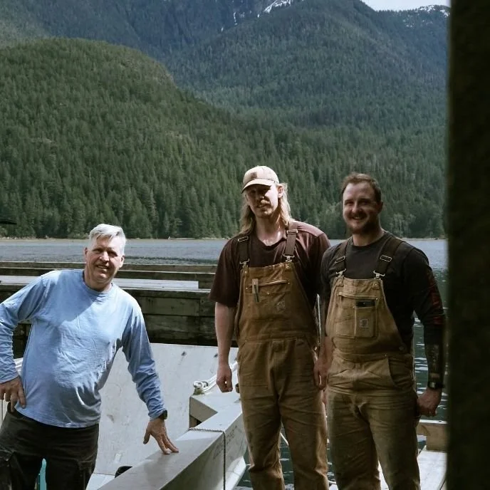 Mtn side crew packing up and getting ready to leave a remote project in BC at a remote wilderness lodge